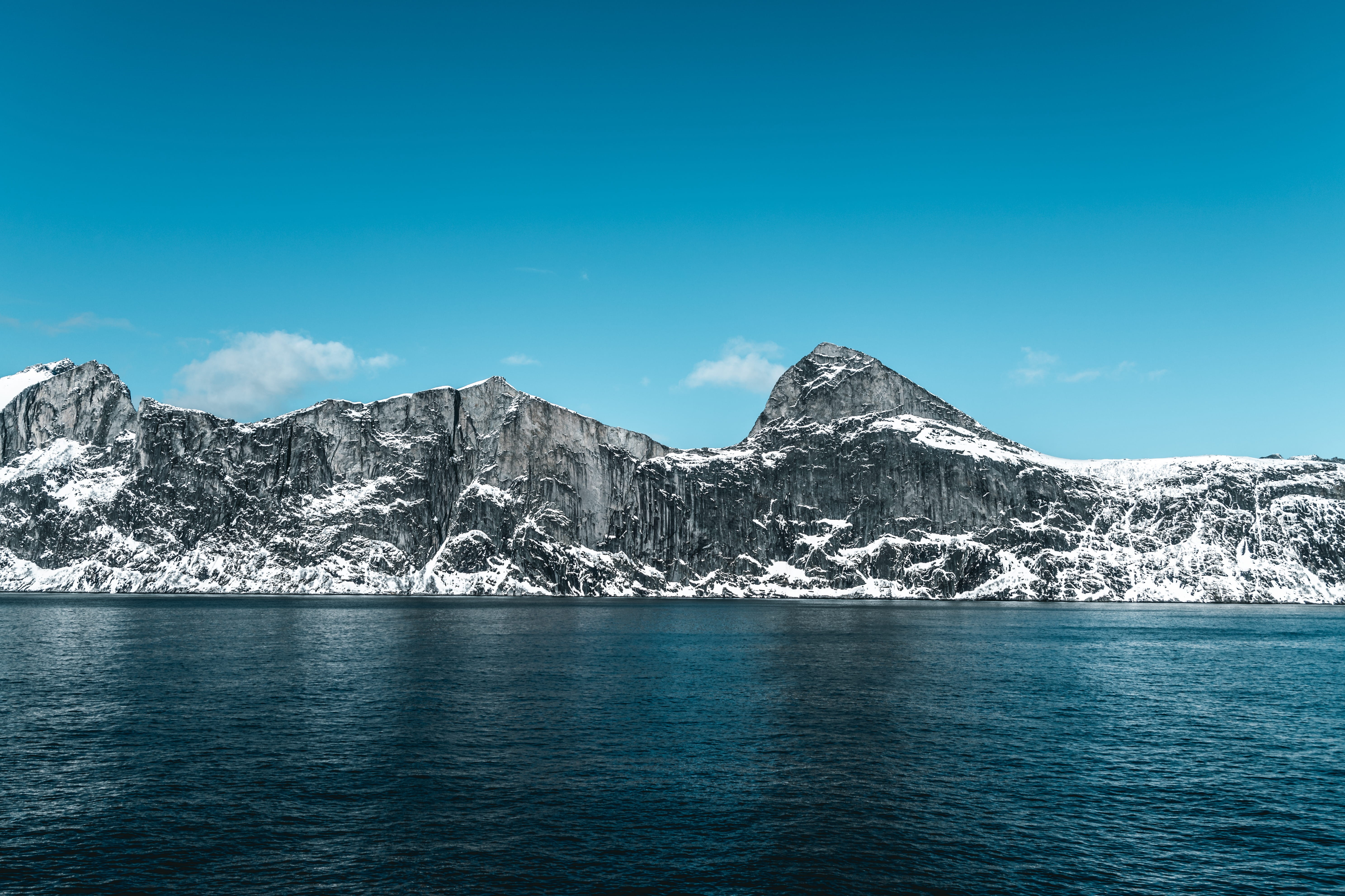 daylight, scenic, snowcapped mountain, rocks, scenics - nature, no people, tranquility, cold temperature, summit, frosty weather, season, remote, glacier, HD Wallpaper