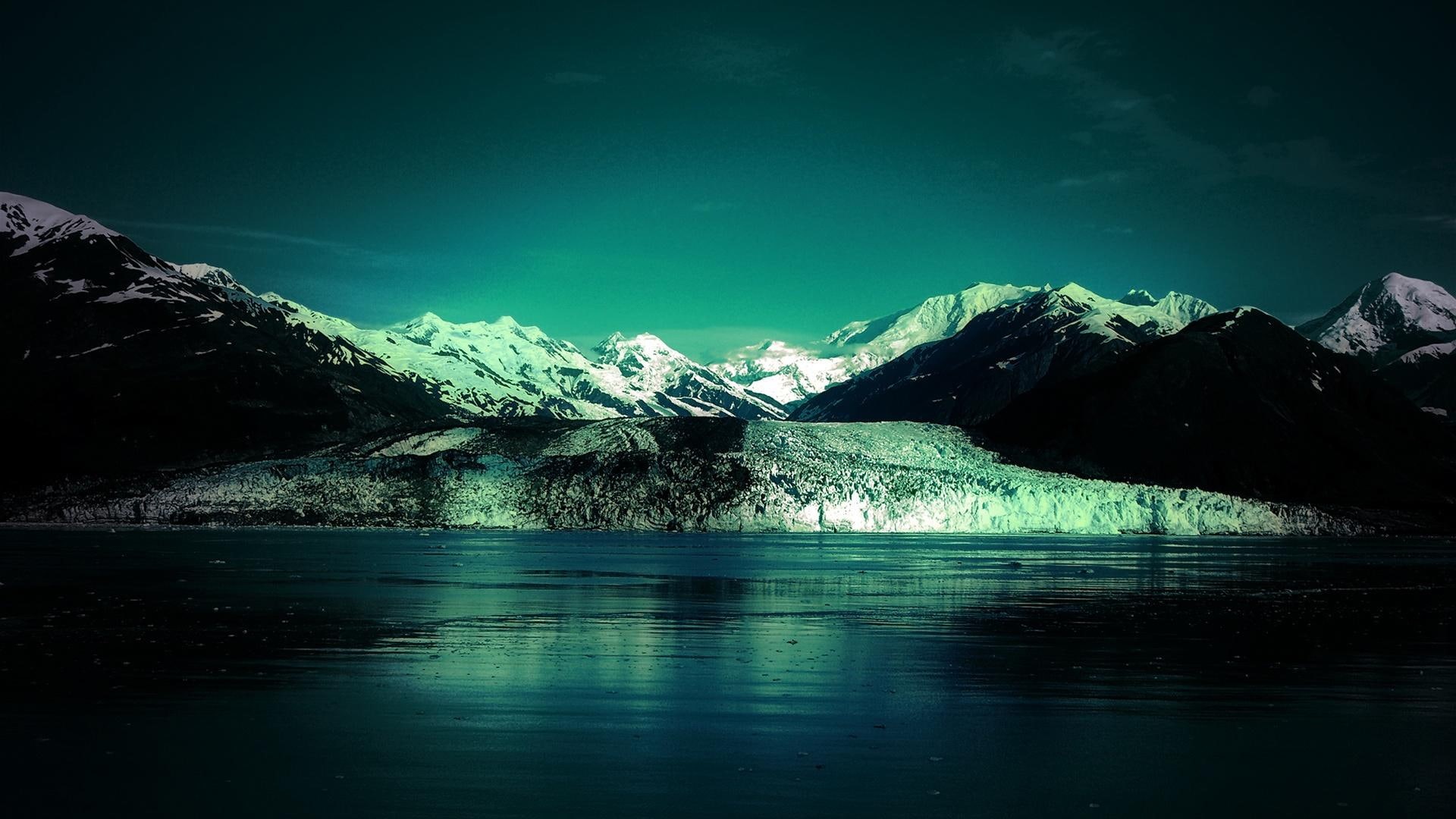 1080P, nature, mountains, lake, snow, 3d and abstract, icy, waters, HD Wallpaper