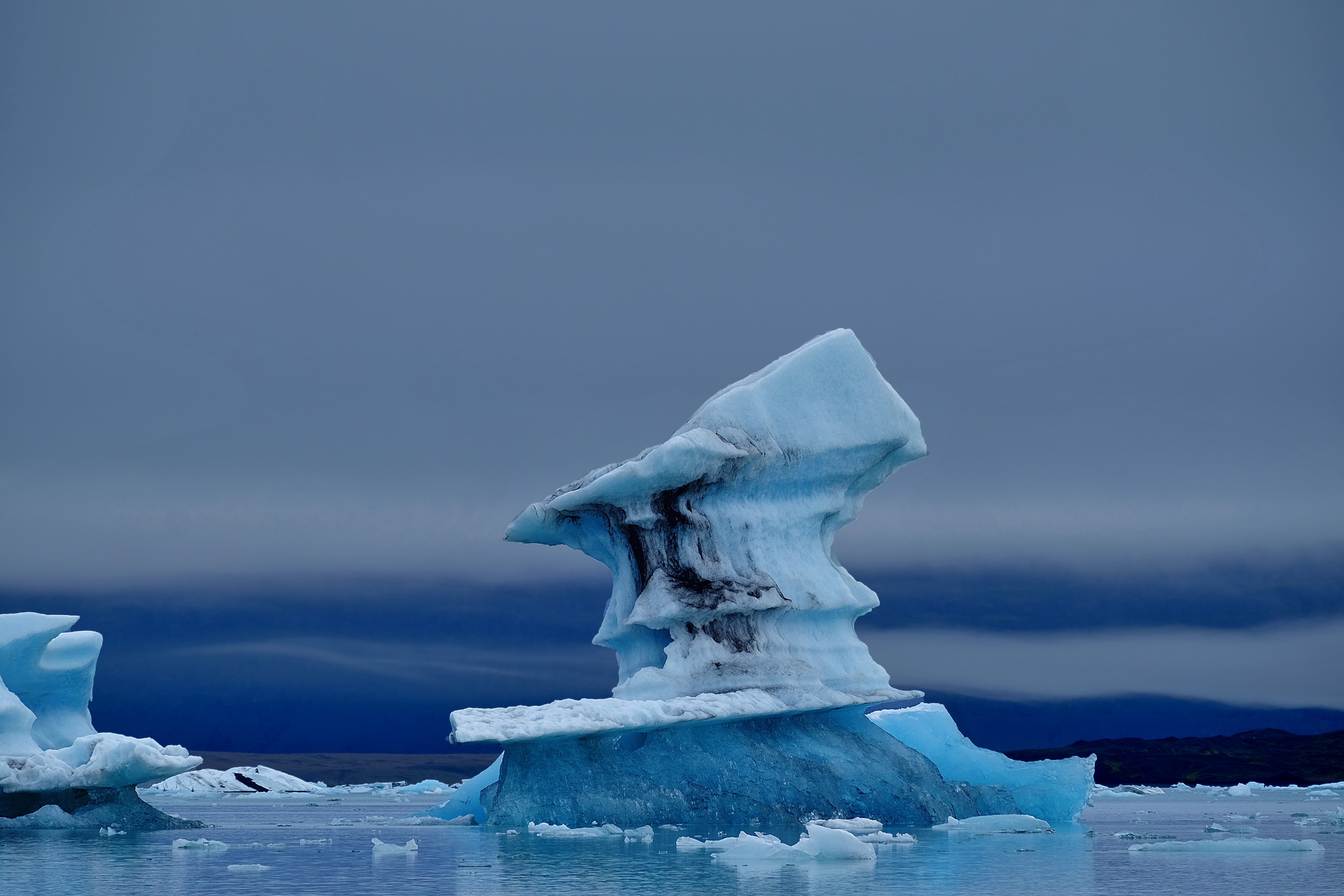 environment, tranquil scene, polar climate, sea, snow, iceberg, melting, no people, nature, landscape, photography, icebergs, iceland, cold temperature, HD Wallpaper