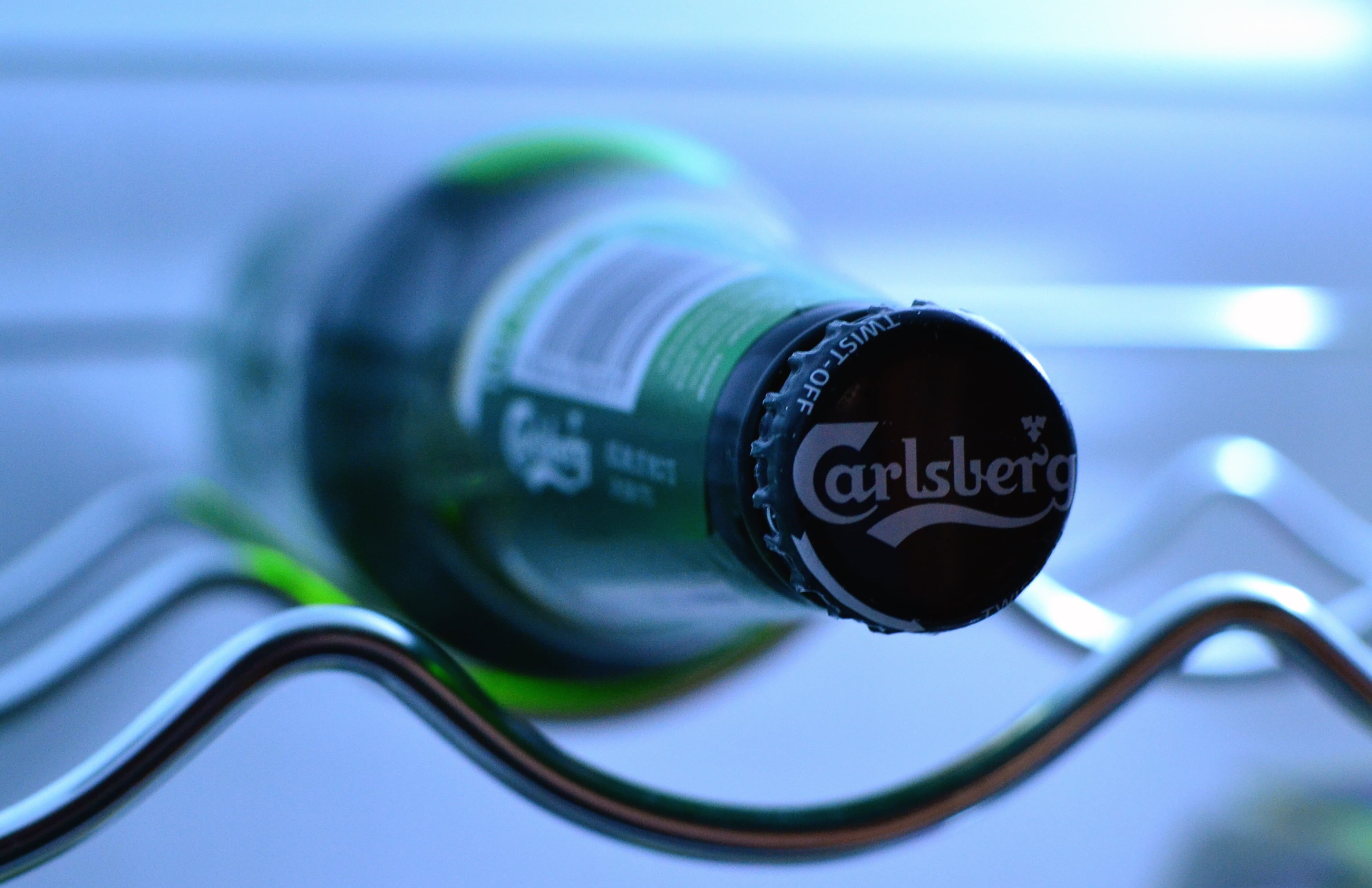 photography, focus, alcohol, close-up, glass, arts culture and entertainment, cold, label, still life, carlsberg, drink, cool, finance, number, fresh, carlsbera, HD Wallpaper