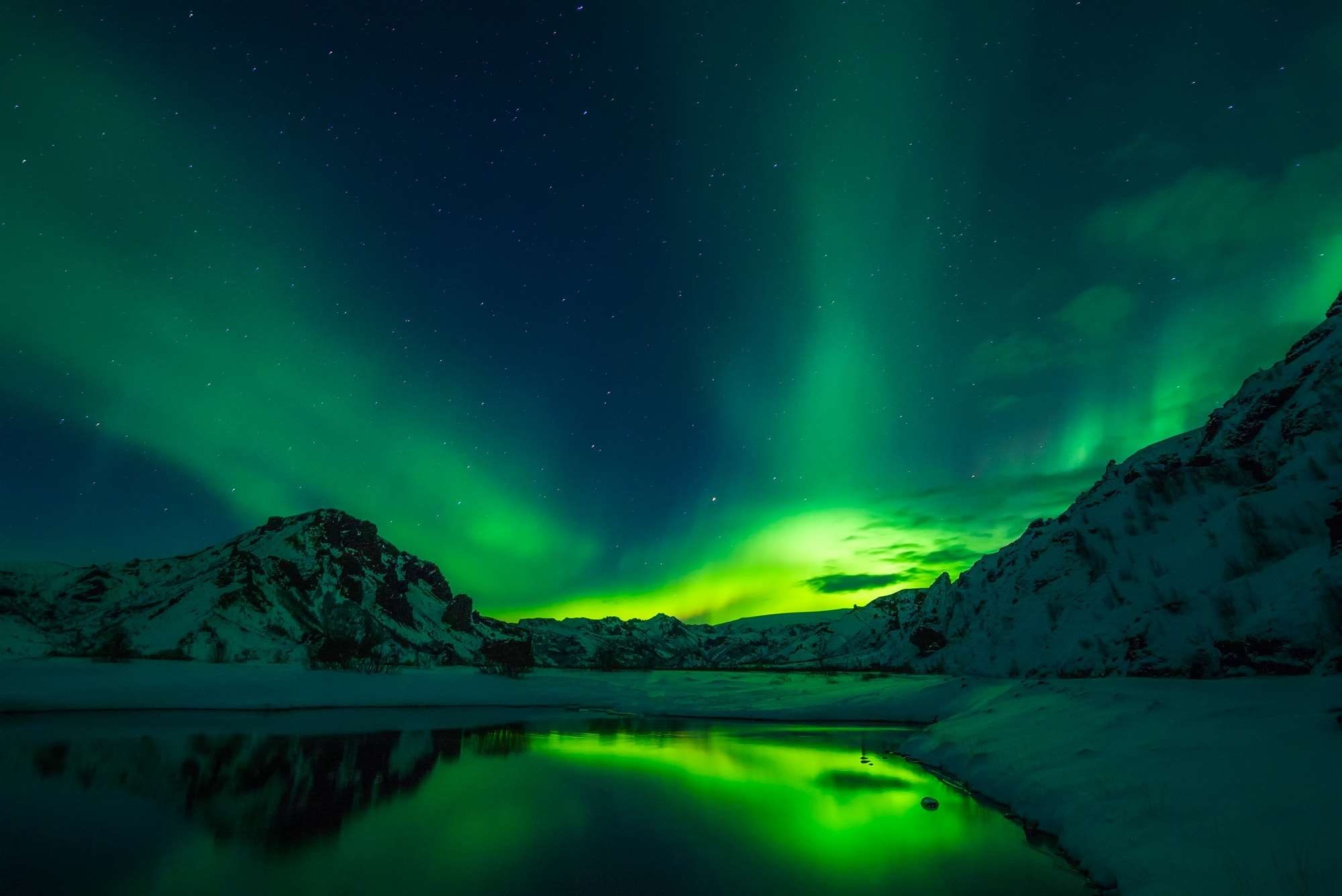 icy, tranquility, night, ice, zing, travel, nature photography, space, snow, aurora borealis, environment, stars, lake, astronomy, evening, water, scenics - nature, HD Wallpaper