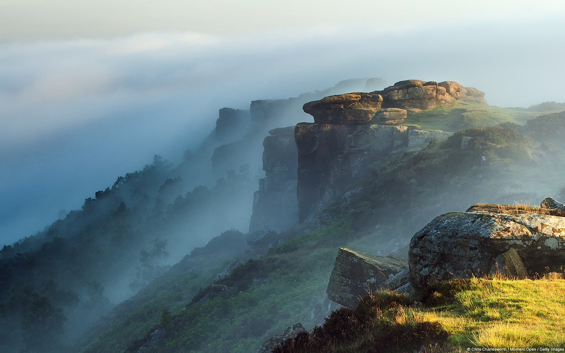 no people, england, tranquil scene, november, day, rock, 1080P, rock - object, bing, rock formation, solid, cloud - sky, lawn, scenics - nature, non-urban scene, HD Wallpaper
