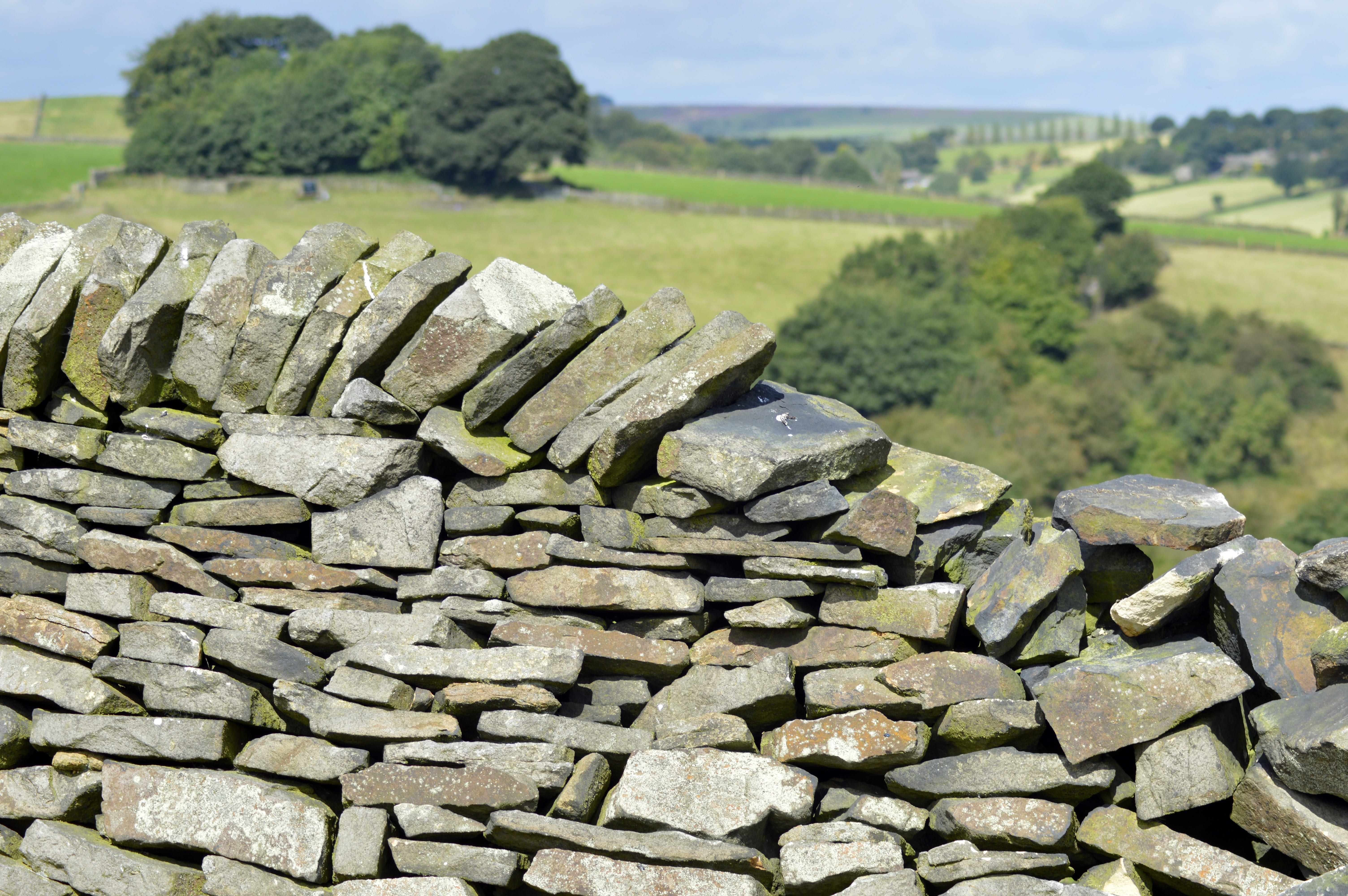 outdoors, grey, sky, stone, environment, wall, weathered, stone - object, masonry, day, green color, rock, material, rough, natural, no people, landscape, HD Wallpaper