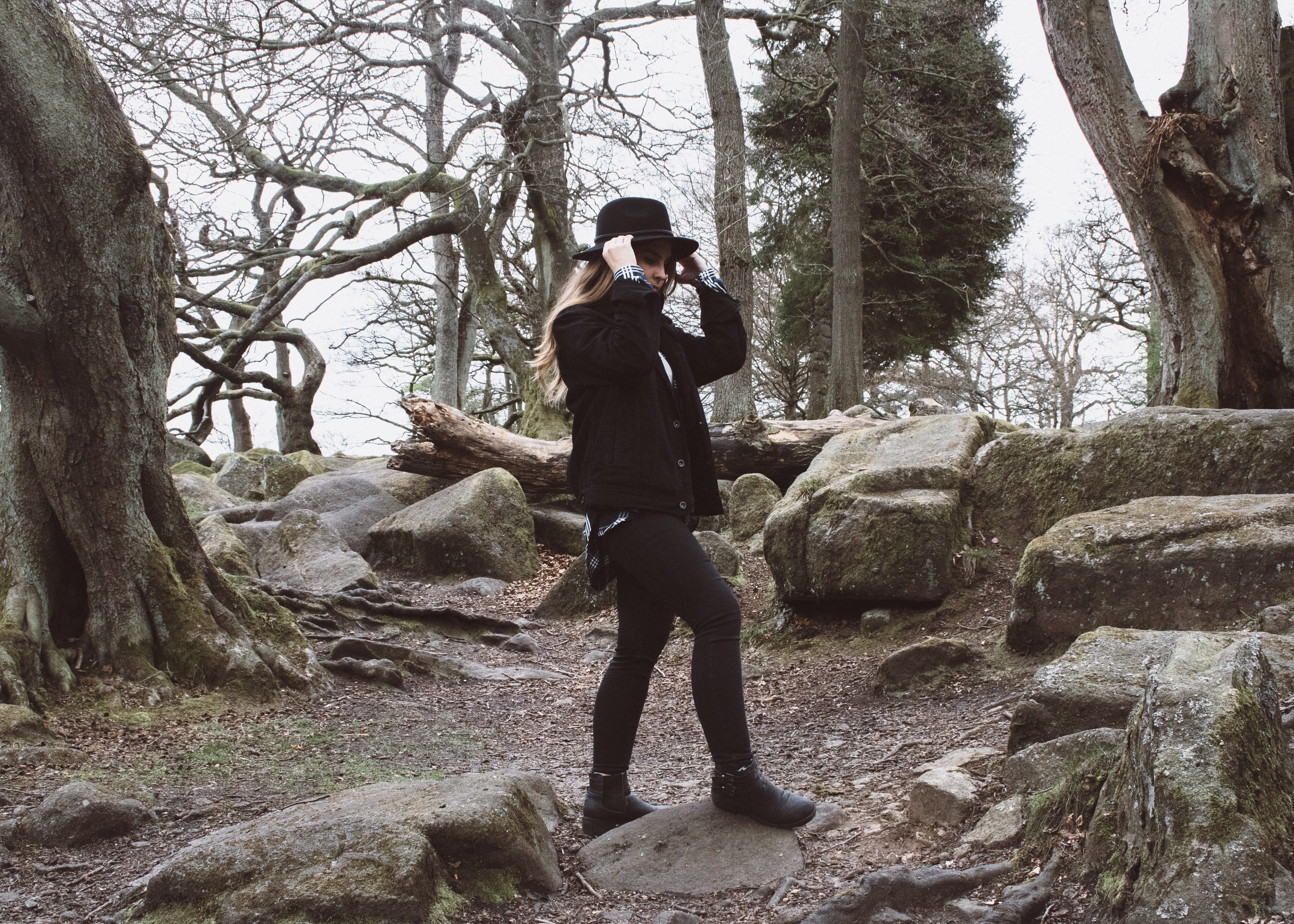 leisure activity, one person, outdoors, wireless technology, photographing, mobile phone, hope valley, photography themes, forest, full length, uk, portrait, HD Wallpaper