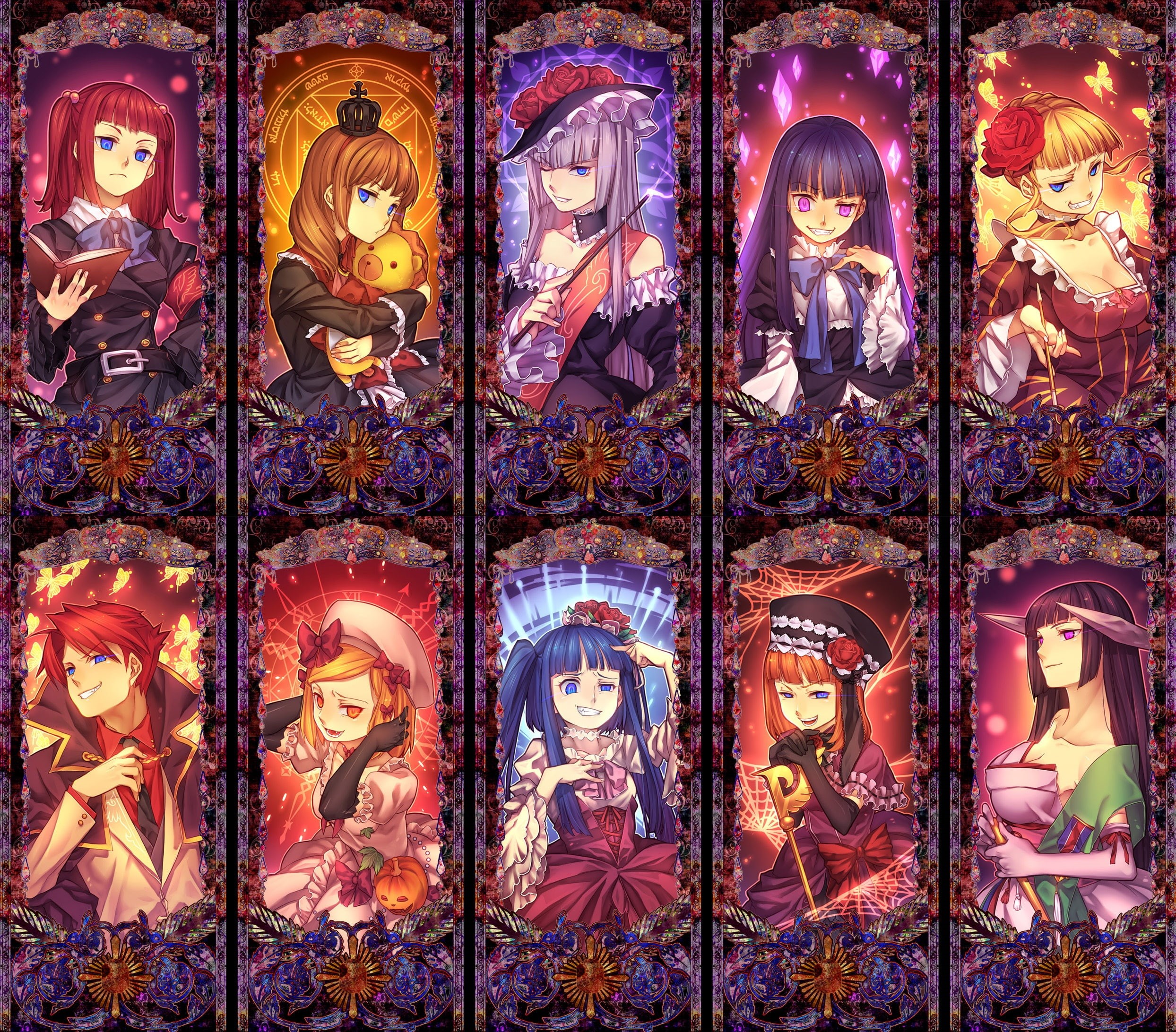 witches, eva beatrice, augustus, lambdadelta, umineko, koro, virgilia, battler, ushiromiya, bernkastel, ange, frederica, beatrice, featherine, aurora, furudo, HD Wallpaper