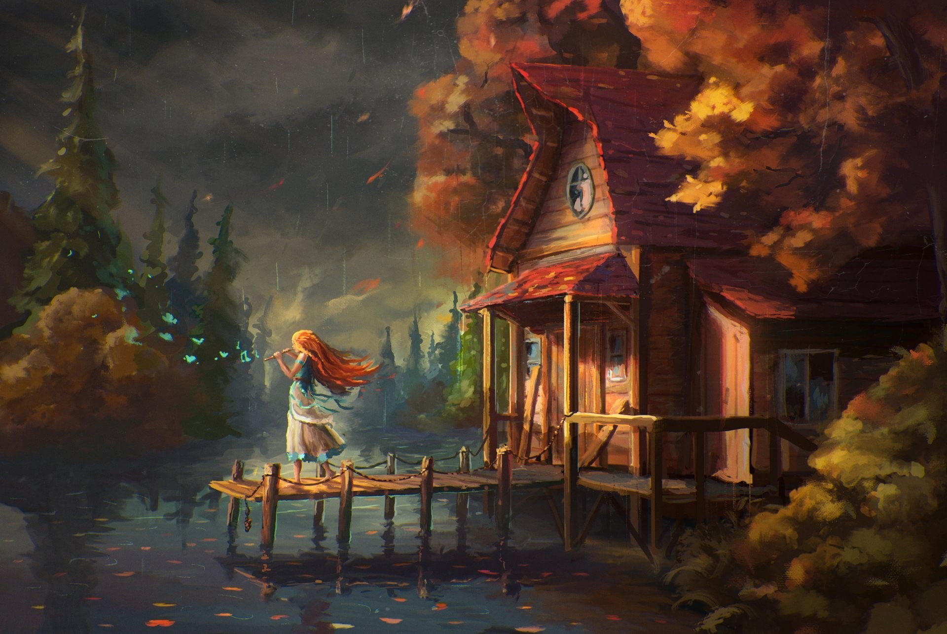 1080P, cabin, fairy tale, HD Wallpaper