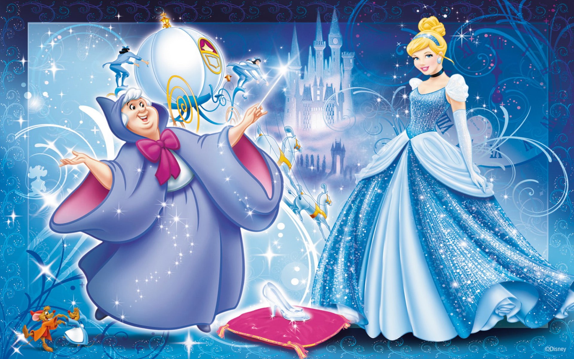 hd, magical, godmother, bows, cinderella, 1080P, fairy, photo, shoes, HD Wallpaper