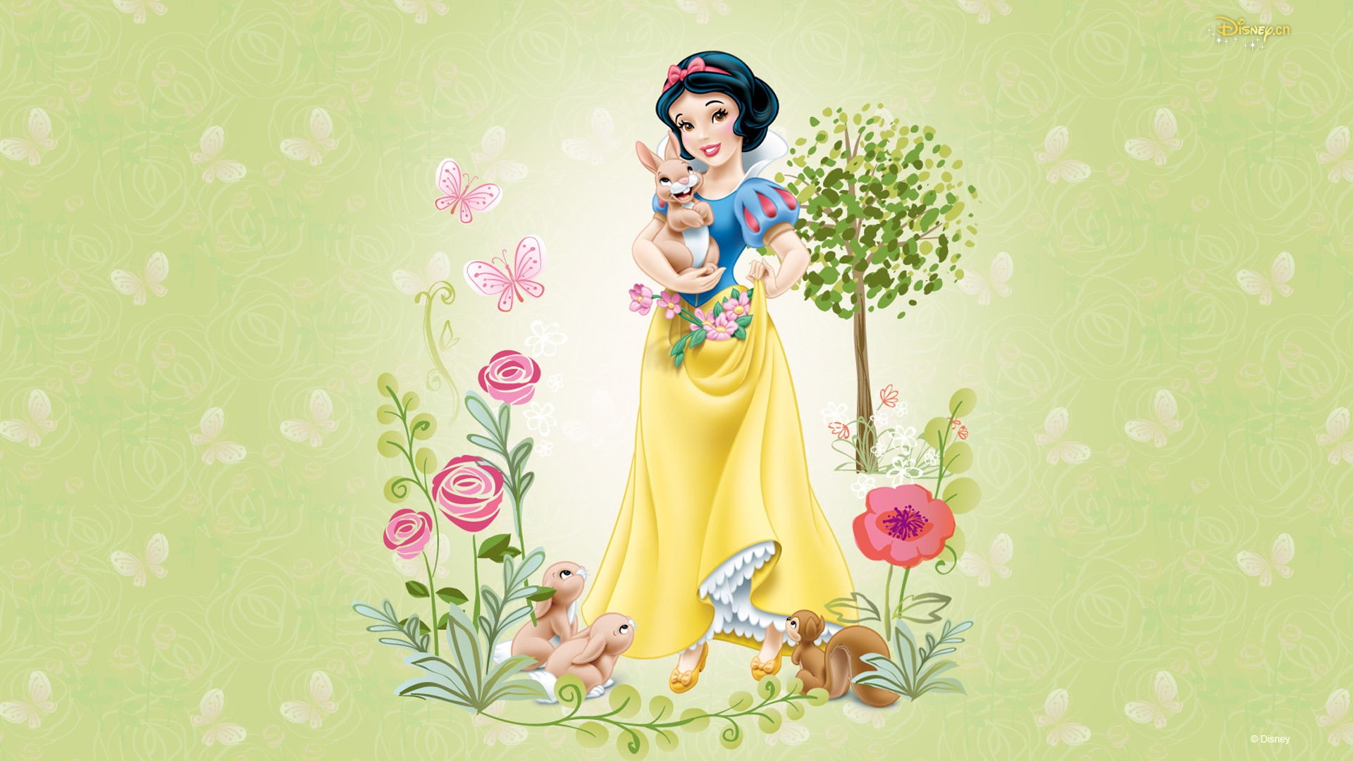 Princess, Snow, Disney, 1080P, white, HD Wallpaper