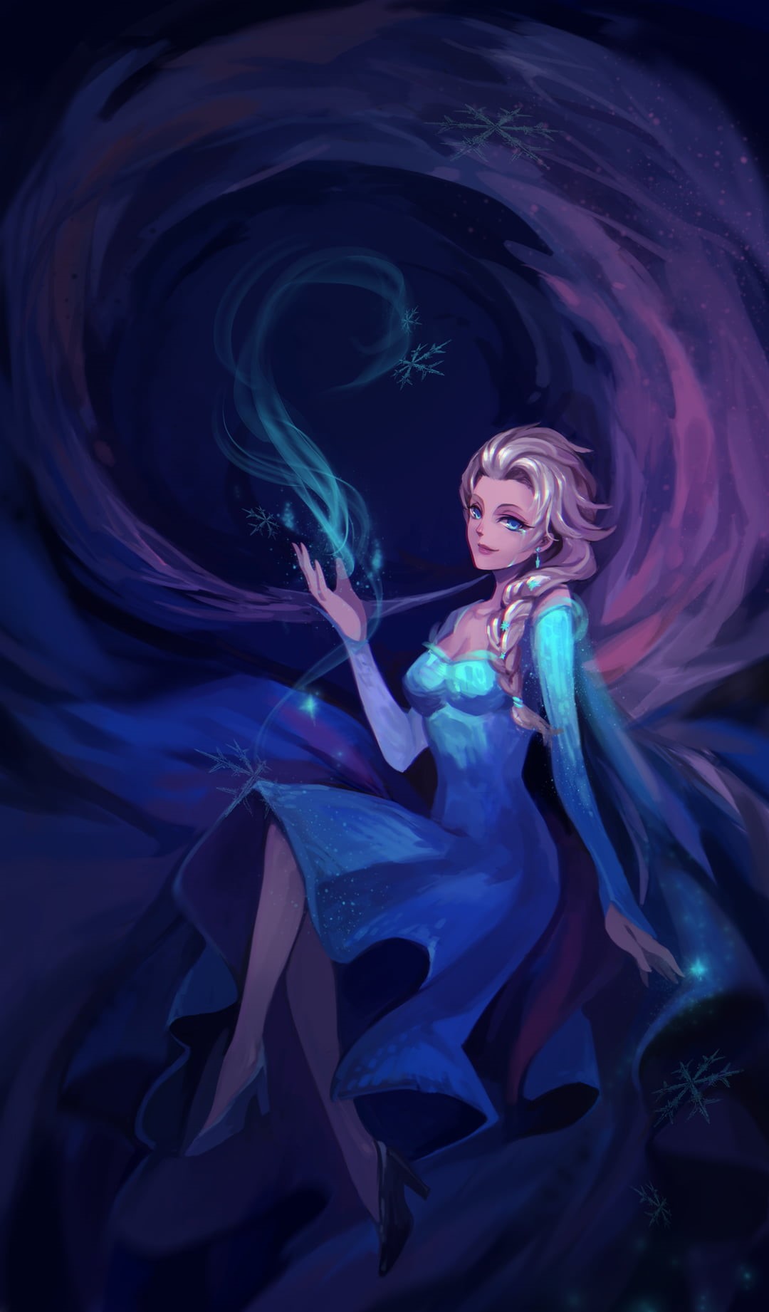 beauty, hairstyle, Frozen (movie), young adult, fan art, hair, water, 720P, motion, studio shot, women, beautiful people, abstract, beautiful woman, arts culture and entertainment, Phone HD Wallpaper