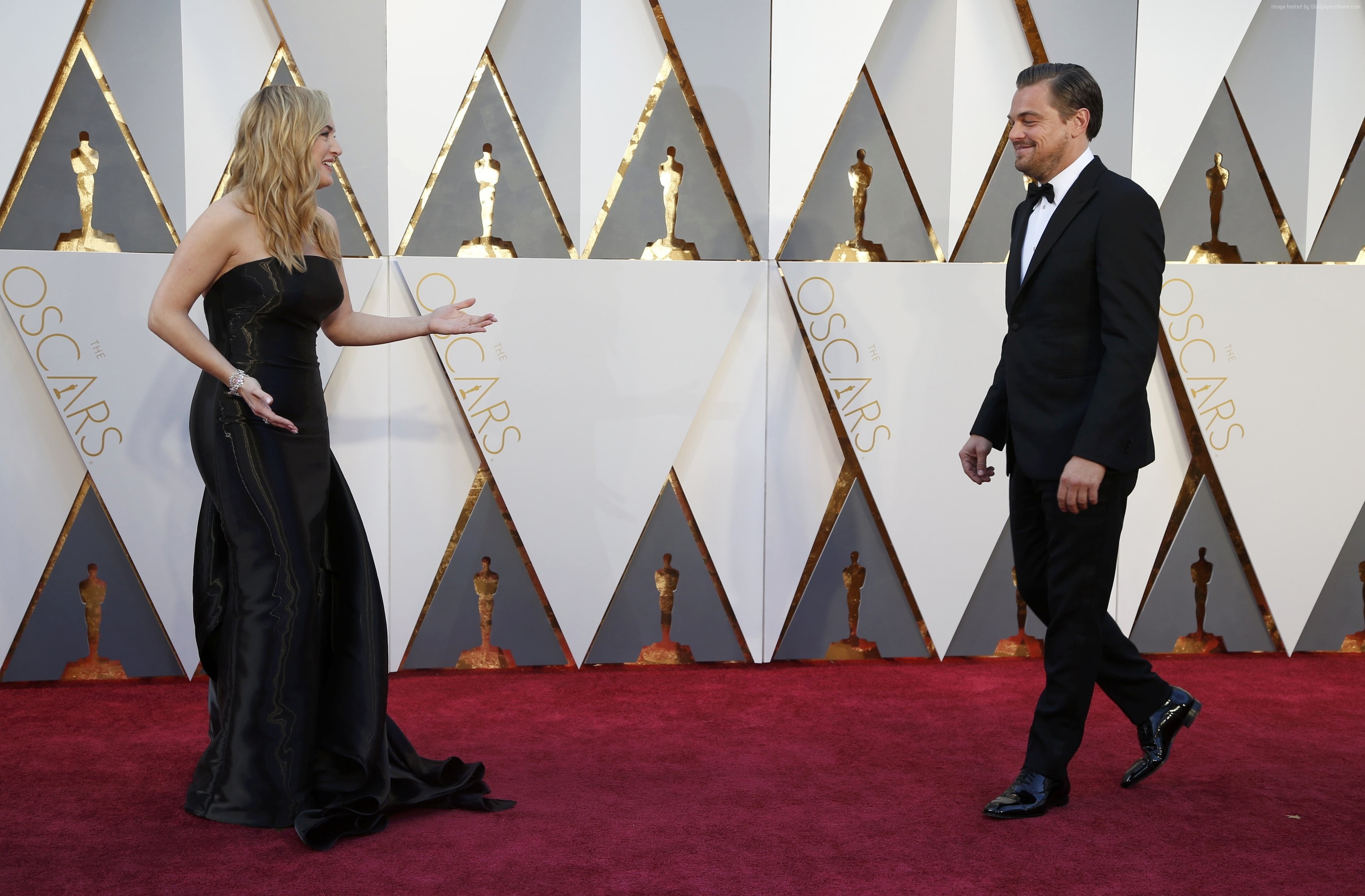 adult, lifestyles, event, arts culture and entertainment, real people, indoors, red carpet event, standing, two people, Most popular celebs, Oscar 2016, HD Wallpaper