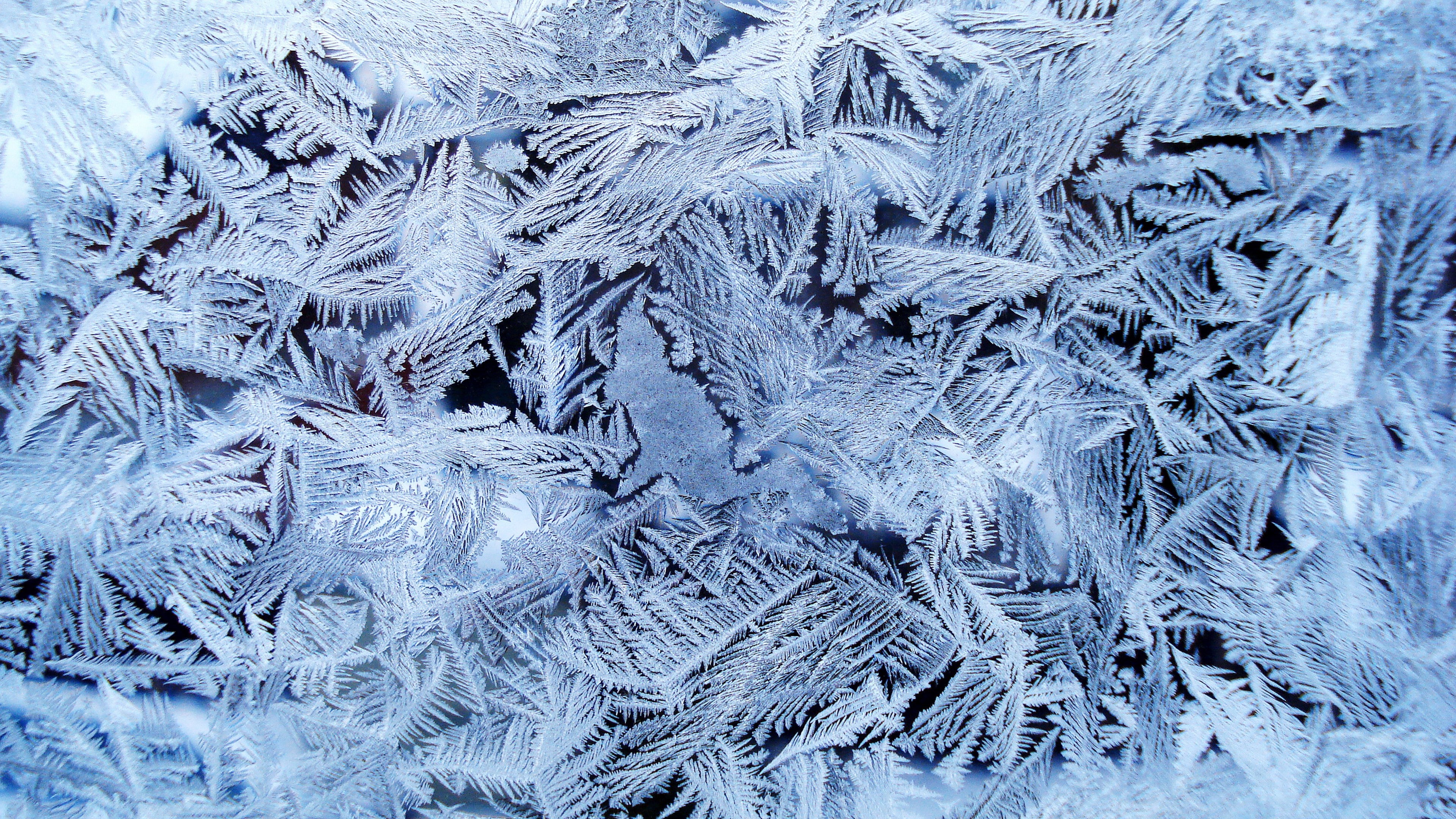 ice crystal, snow, nature, window, frosted glass image 4k, backgrounds, frozen, indoors, close-up, textured, full frame, pattern, no people, blue, winter, HD Wallpaper