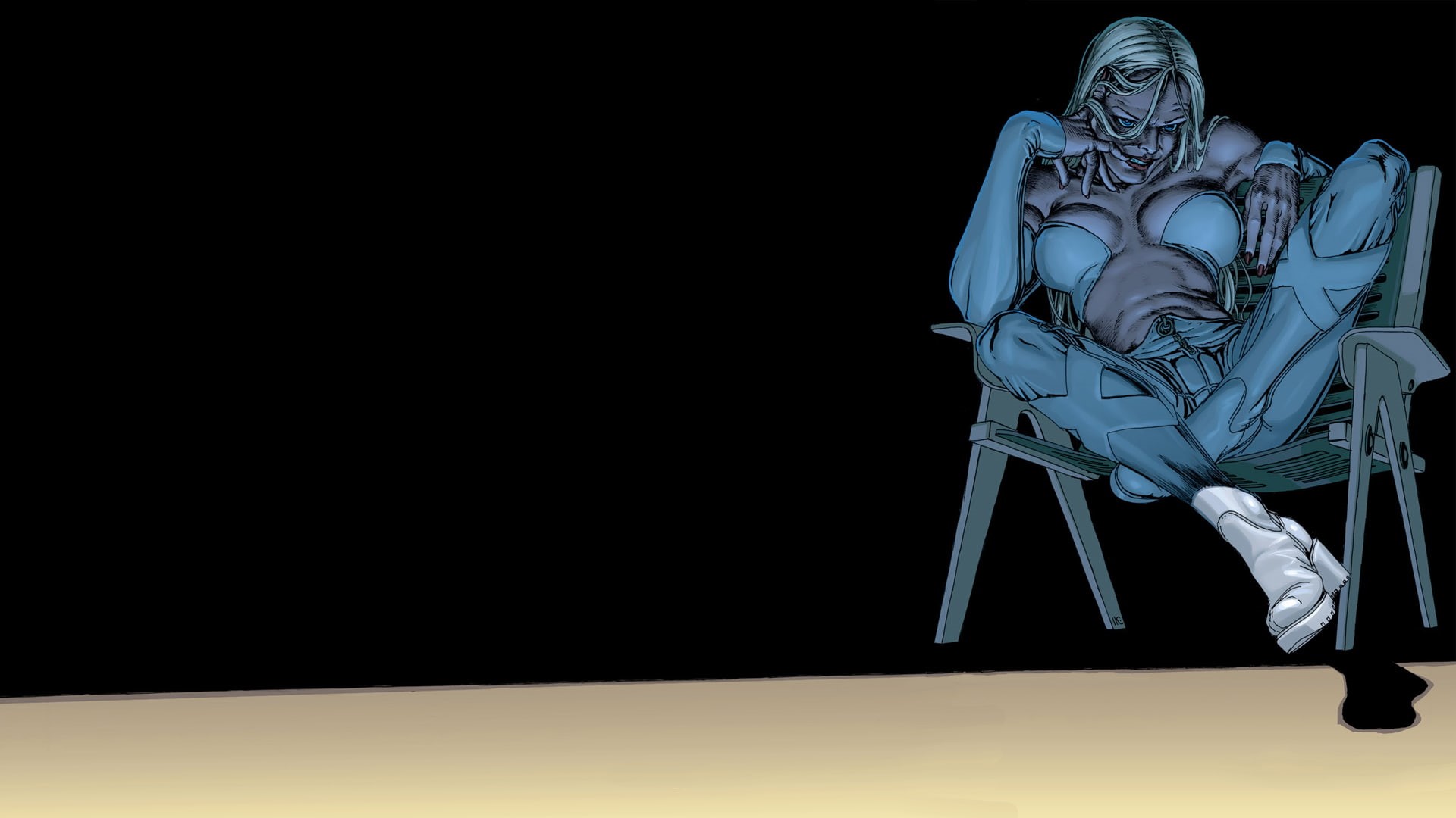 x, hd, men, cartoon/comic, black, emma, 1080P, frost, HD Wallpaper