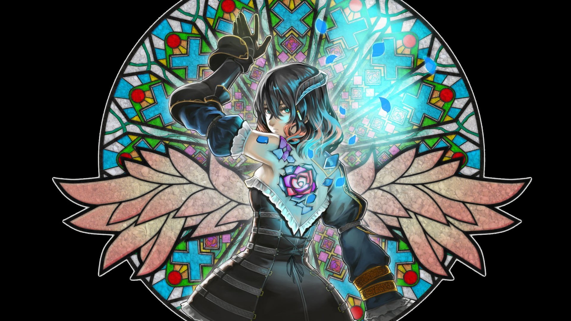 stained glass, low angle view, religion, art and craft, human representation, male likeness, belief, spirituality, studio shot, female likeness, 1080P, HD Wallpaper