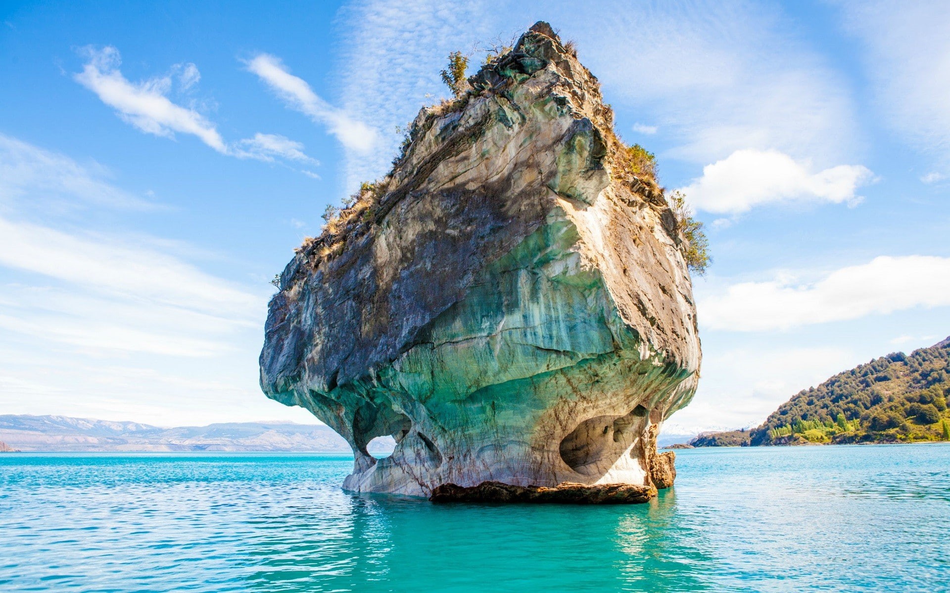 1080P, nature, sea, marble, rock, Chile, HD Wallpaper
