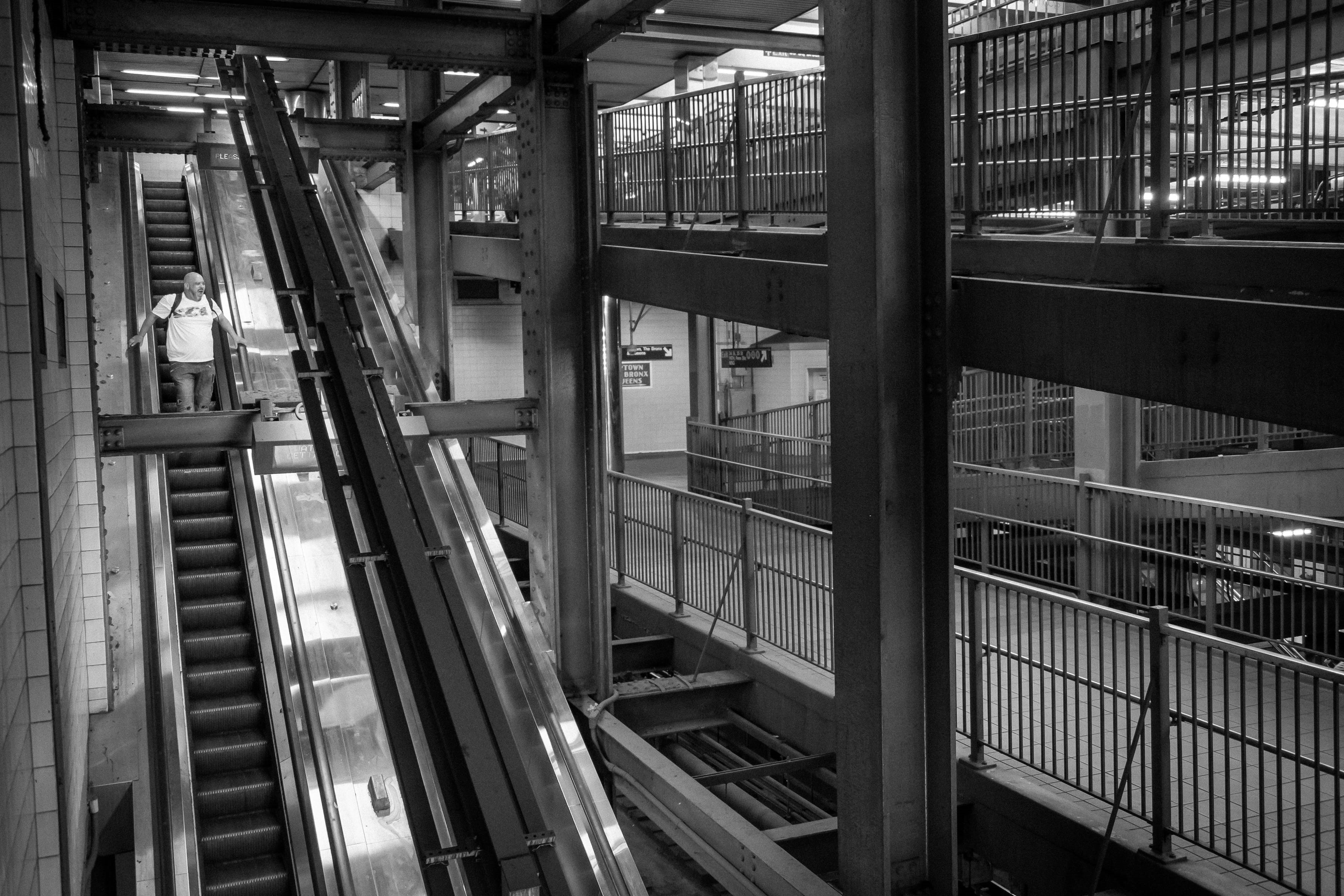steps and staircases, alone, mode of transportation, ceiling, transportation, metro, high angle view, built structure, city, solo, staircase, illuminated, HD Wallpaper