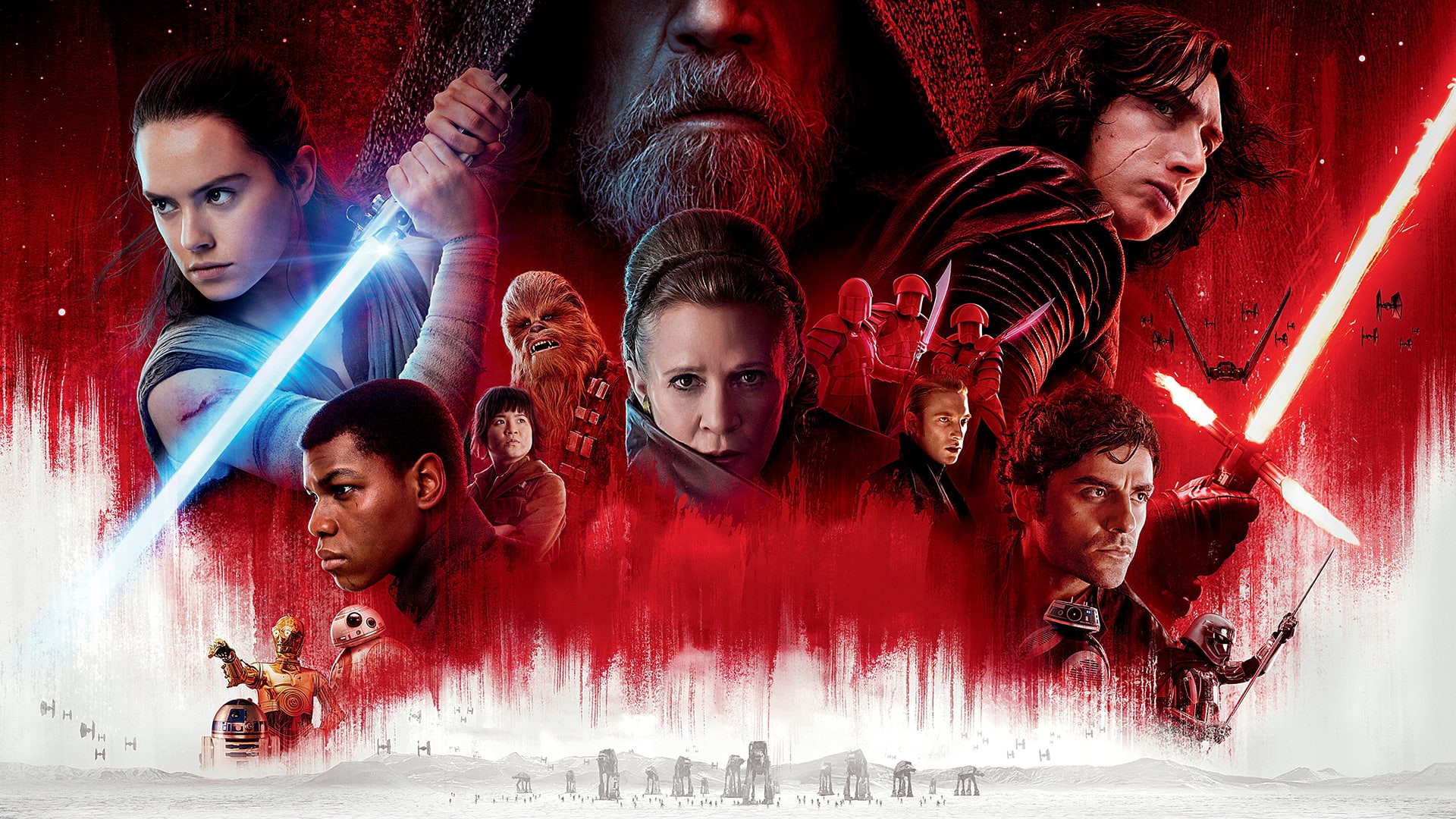 movie poster, 1080P, Chewbacca, Kylo Ren, Star Wars: The Last Jedi, HD Wallpaper