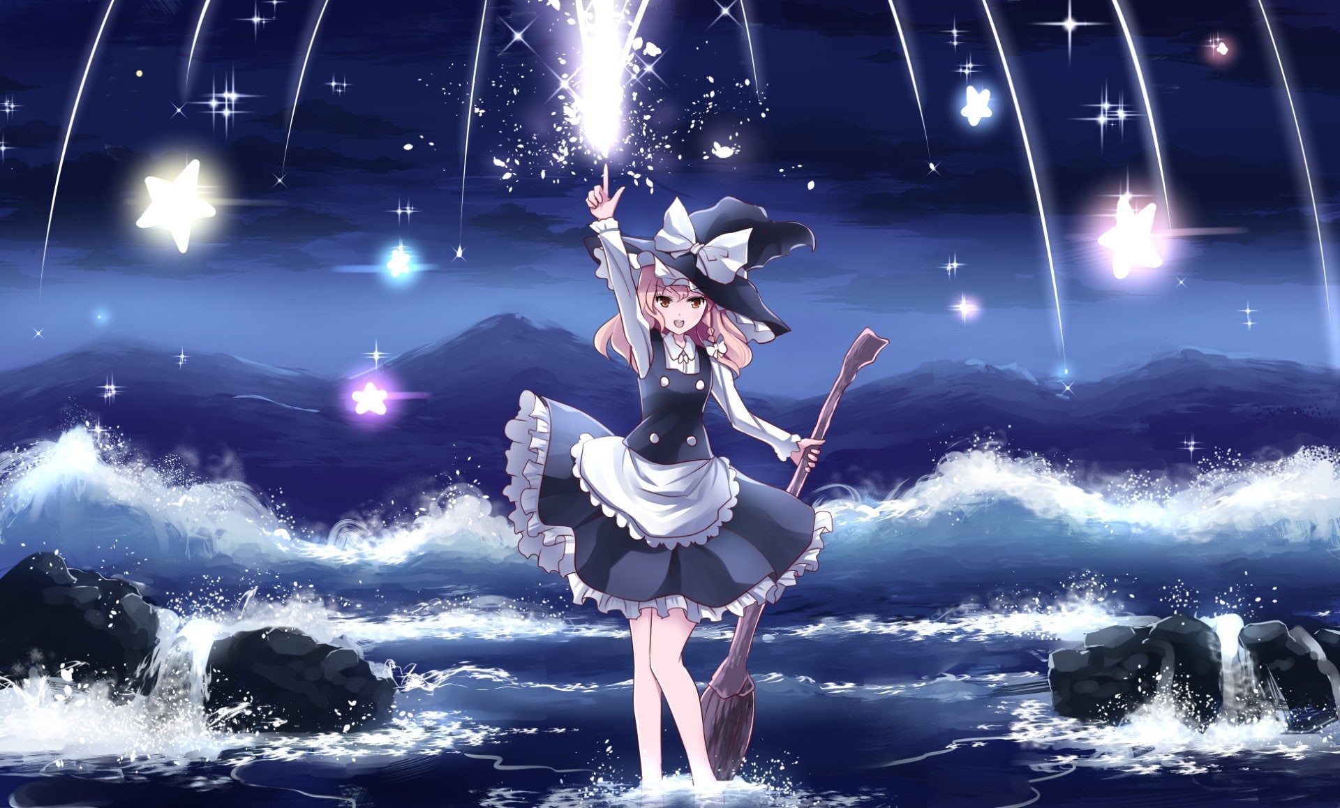 Marisa Kirisame, 1080P, Touhou, Anime, HD Wallpaper