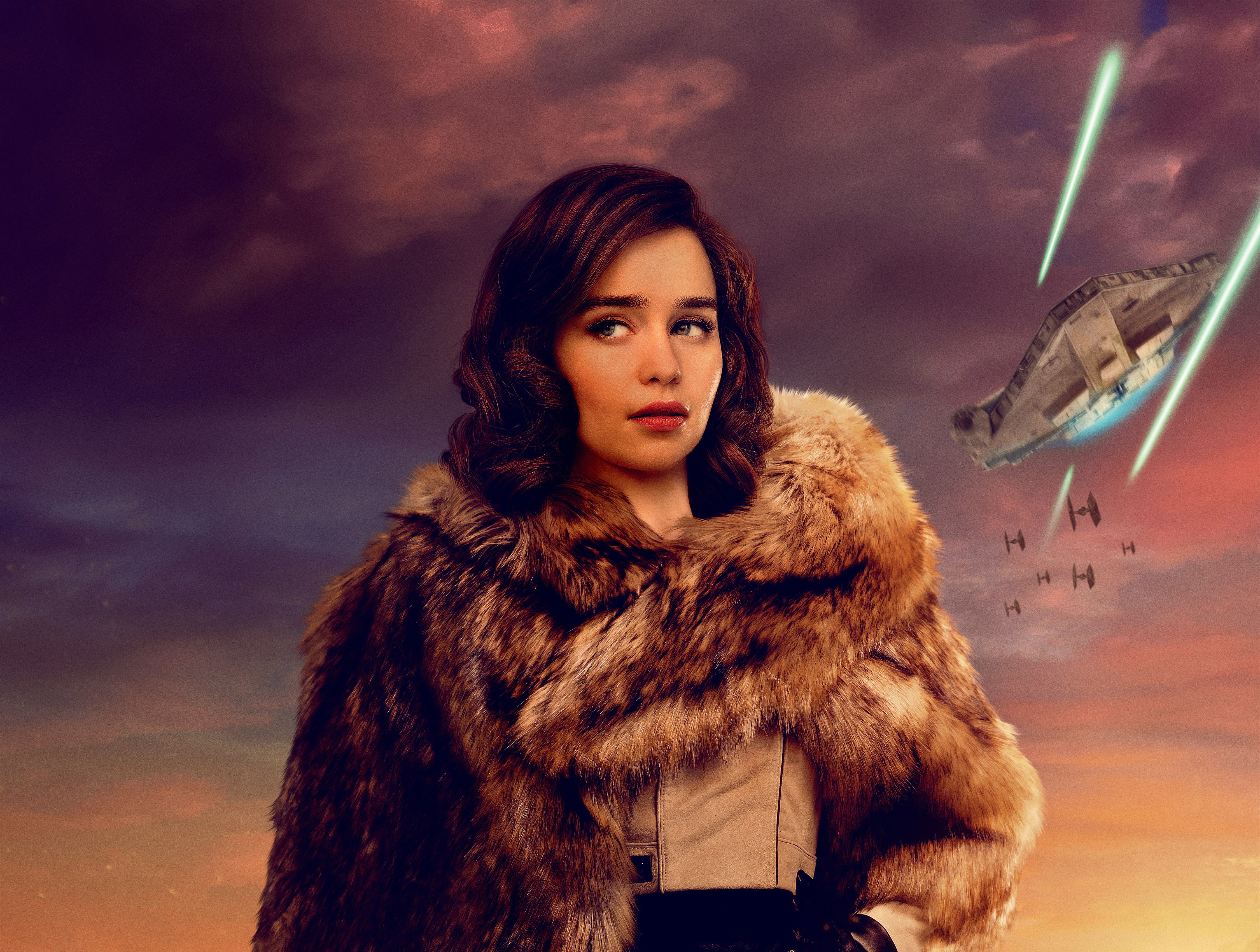 Emilia Clarke, 4K, 4K, Solo: A Star Wars Story, QiRa, HD Wallpaper