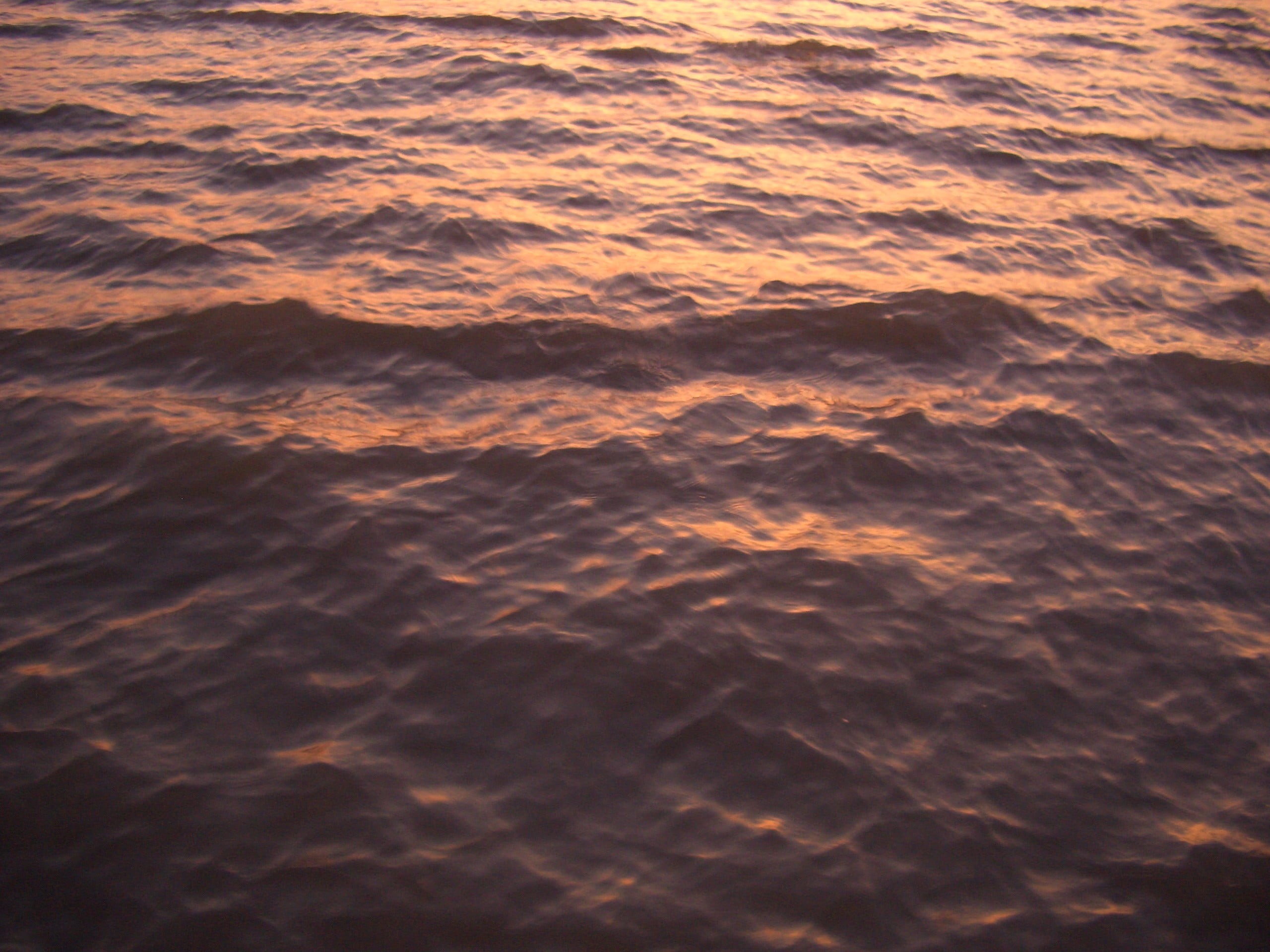scenics - nature, warm colors, motion, sunlight, body, nature, sea, sky, waterfront, rippled, backgrounds, beauty in nature, day, sunset, full frame, wave, HD Wallpaper