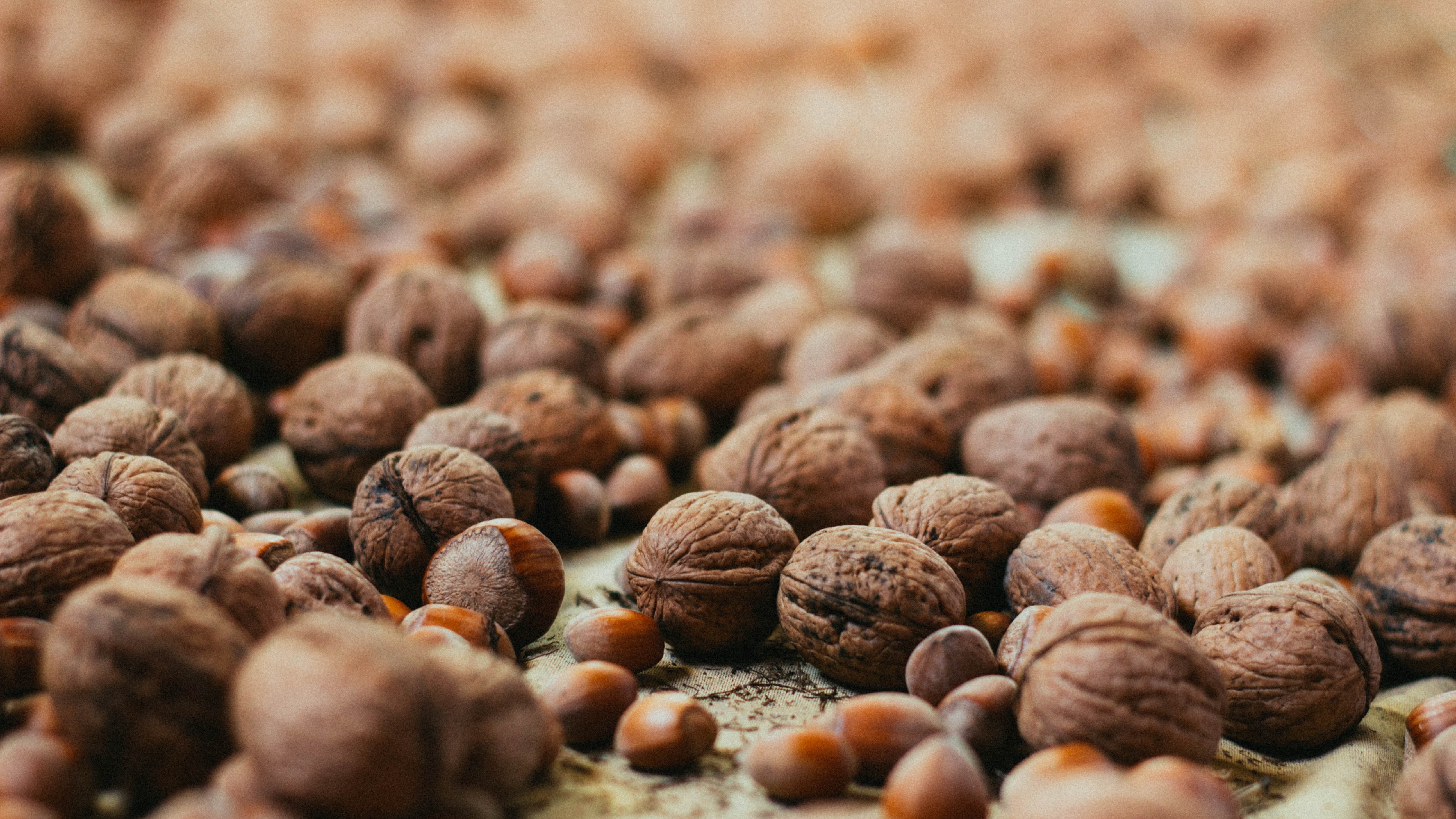 lot, walnut, brown, nut - food, nature, abundance, snack, freshness, 5K, nuts, food, dried food, warm colors, indoors, no people, food and drink, wellbeing, HD Wallpaper