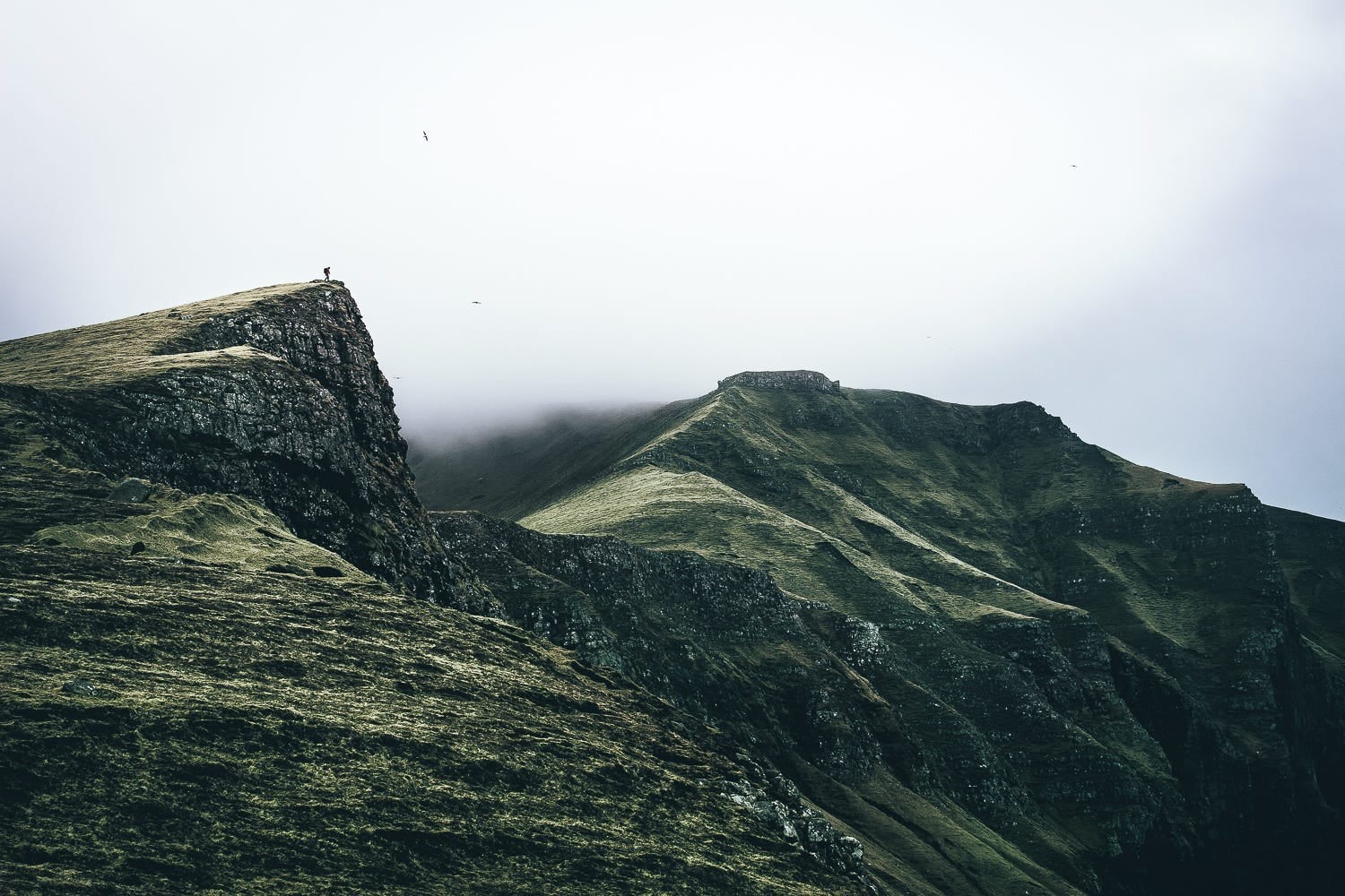 environment, mountains, no people, rock, sheet, day, mountain, mist, rain, black, bed, travel, low angle view, sky, 720P, non-urban scene, outdoors, mountain peak, HD Wallpaper