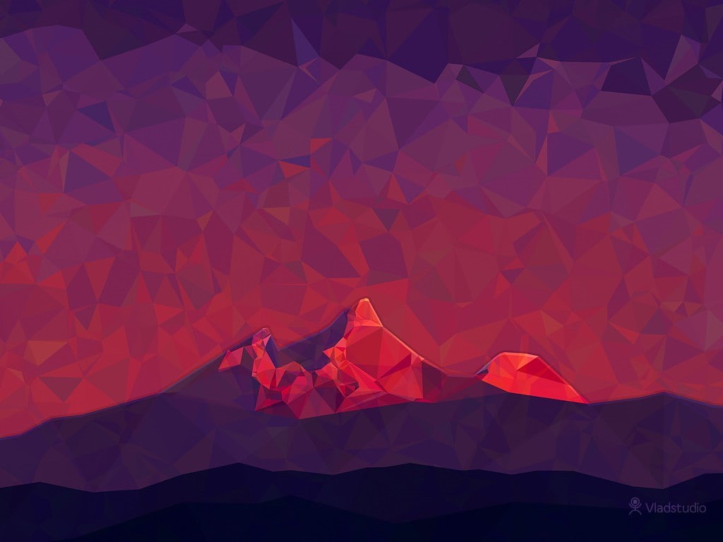 low poly, color, 480P, low, hills, poly, HD Wallpaper