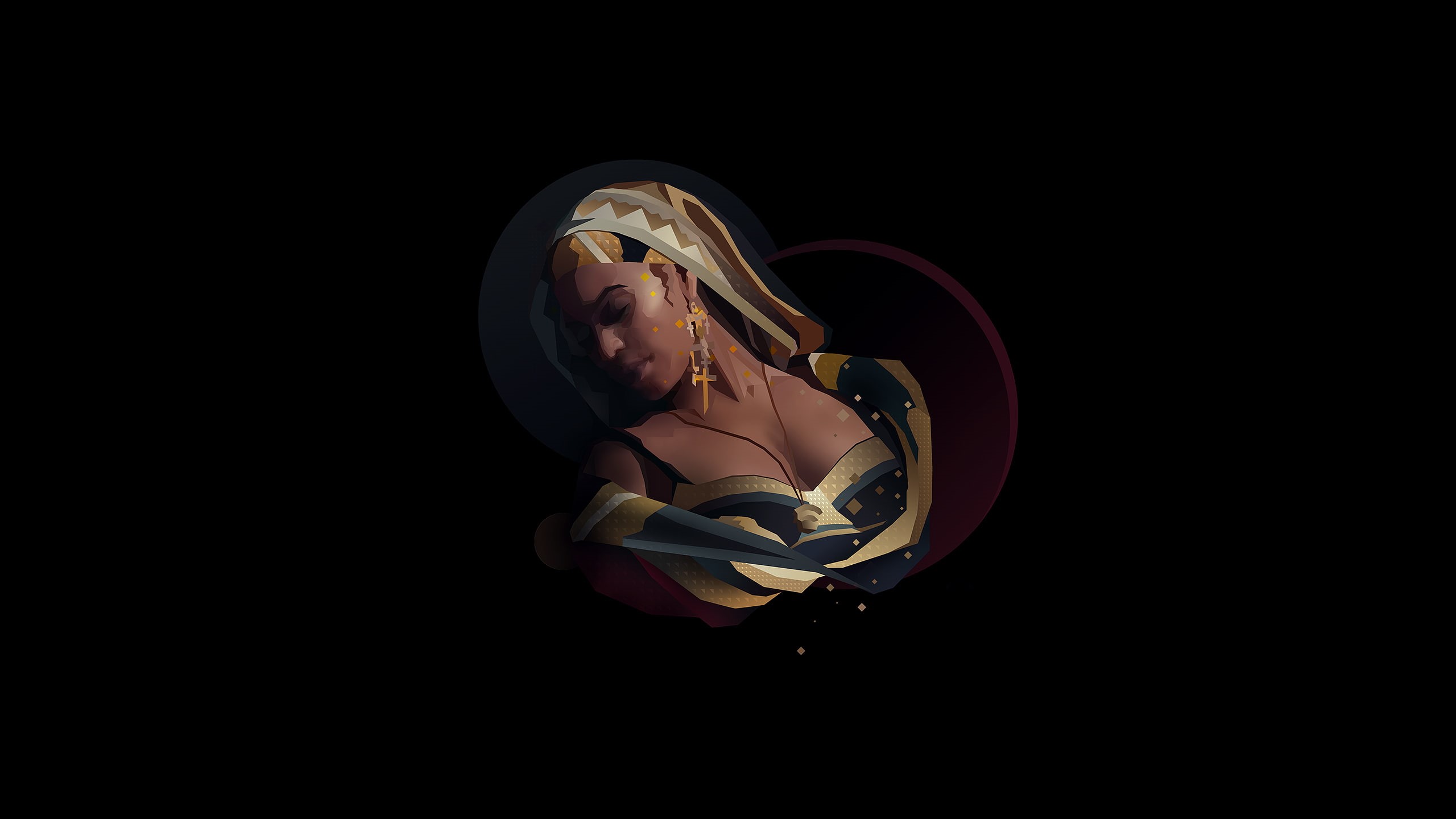 2K, poly, Low, Minimal, Beyonce, HD Wallpaper