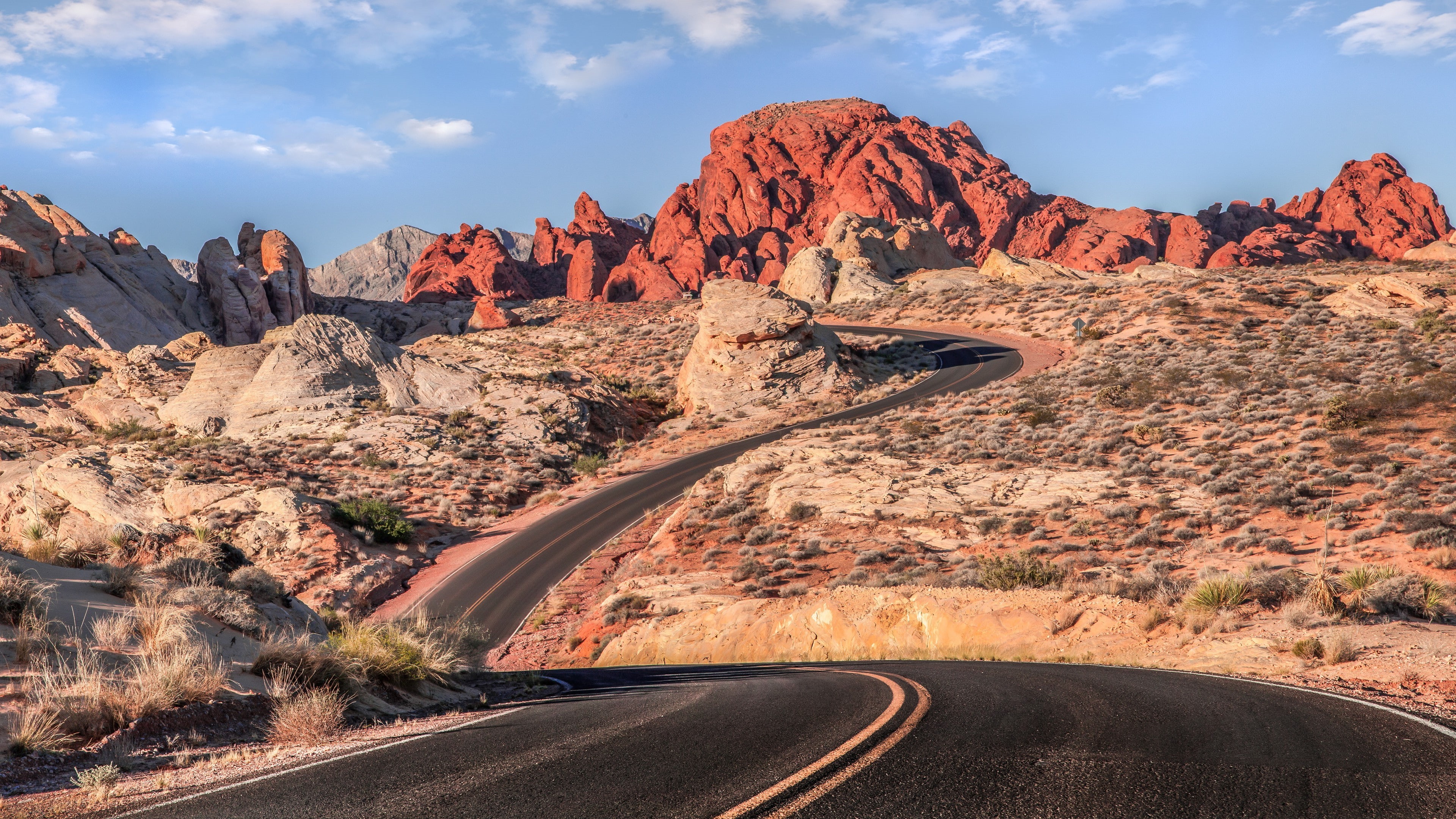 direction, travel destinations, beauty in nature, Desert, shadow, solid, landscape, sky, non-urban scene, rock - object, Nevada, arid climate, Warm Colors, HD Wallpaper