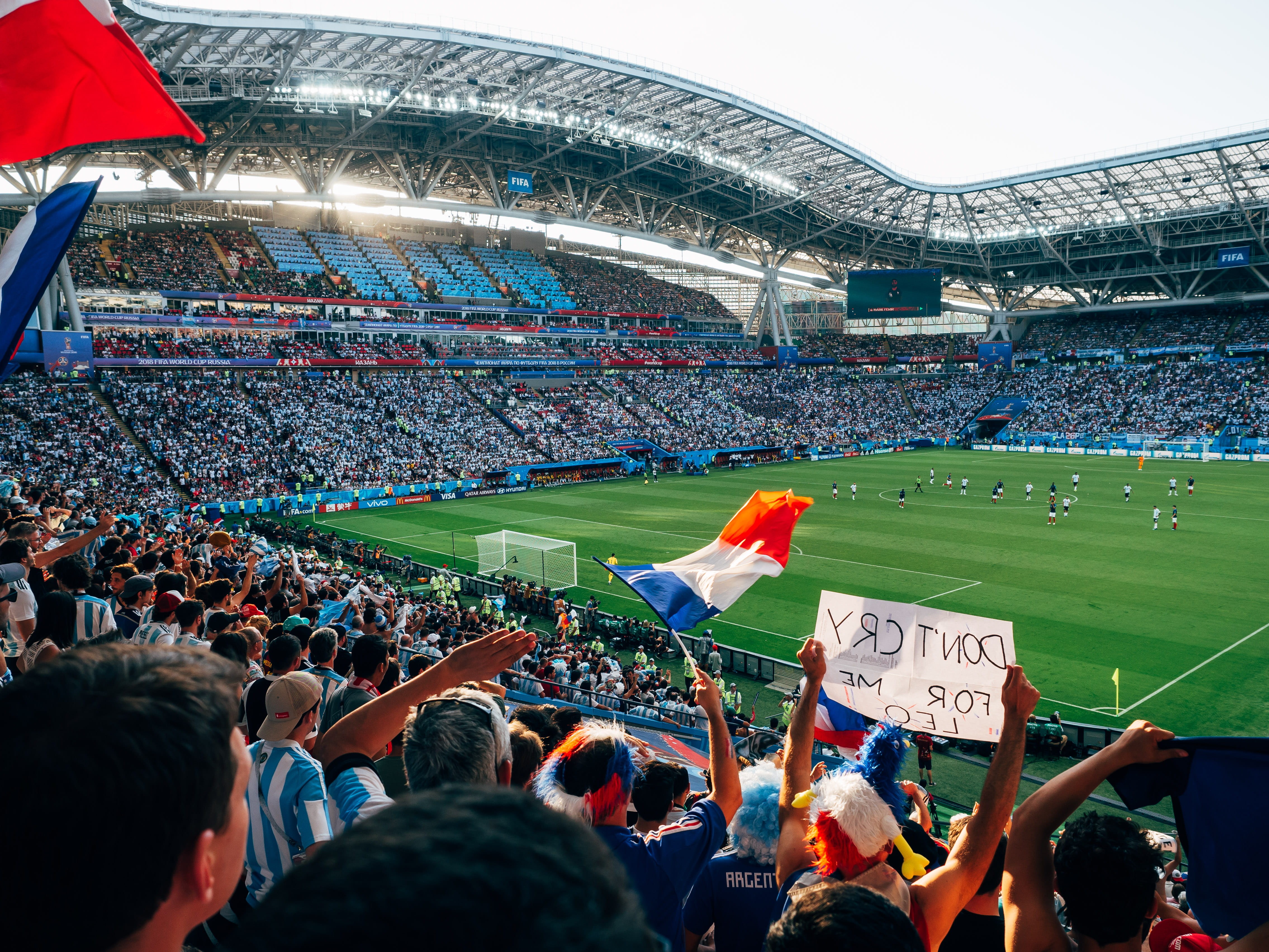 outdoors, stadium, cup, 4K, sport, emotion, world cup, real people, large group of people, excitement, 2018, fifa, competition, argentina, people, fan, HD Wallpaper