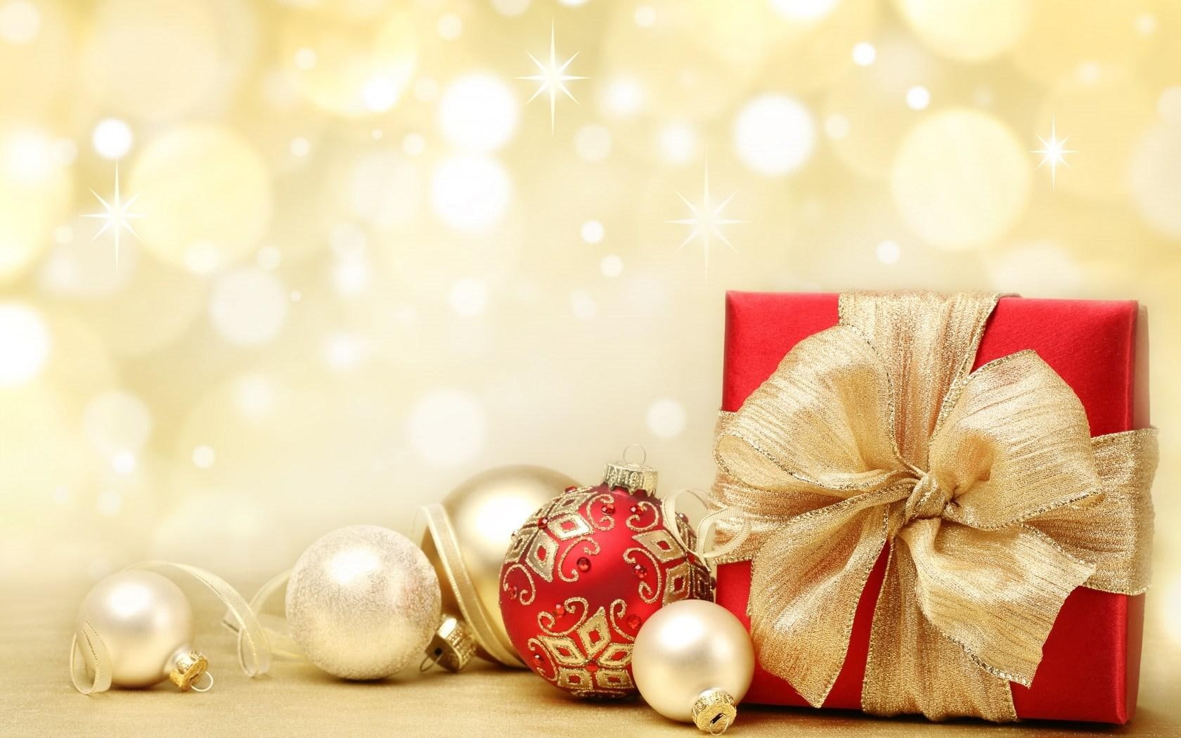 720P, balls, holiday, box, christmas, gift, HD Wallpaper