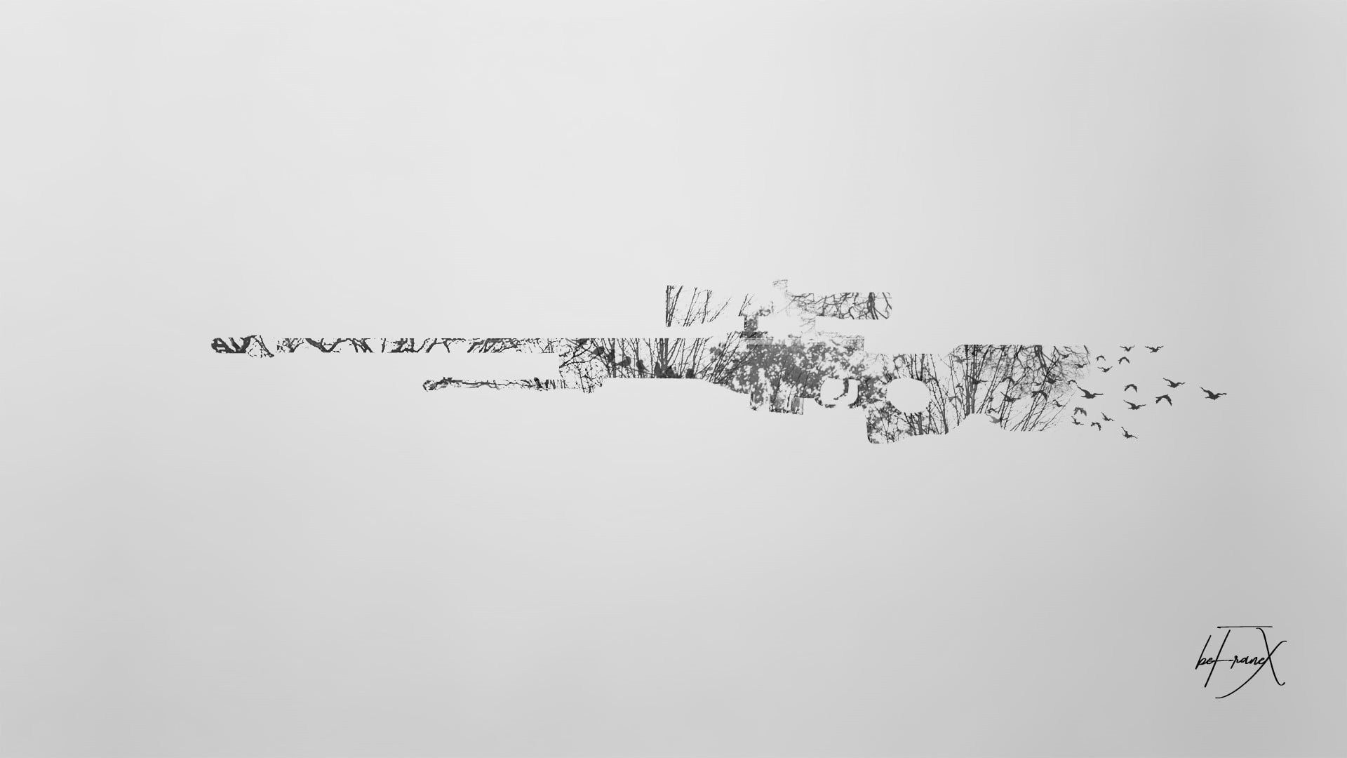 minimalism, indoors, 1080P, Counter-Strike: Global Offensive, single object, copy space, art and craft, white background, craft, white color, sketch, no people, HD Wallpaper