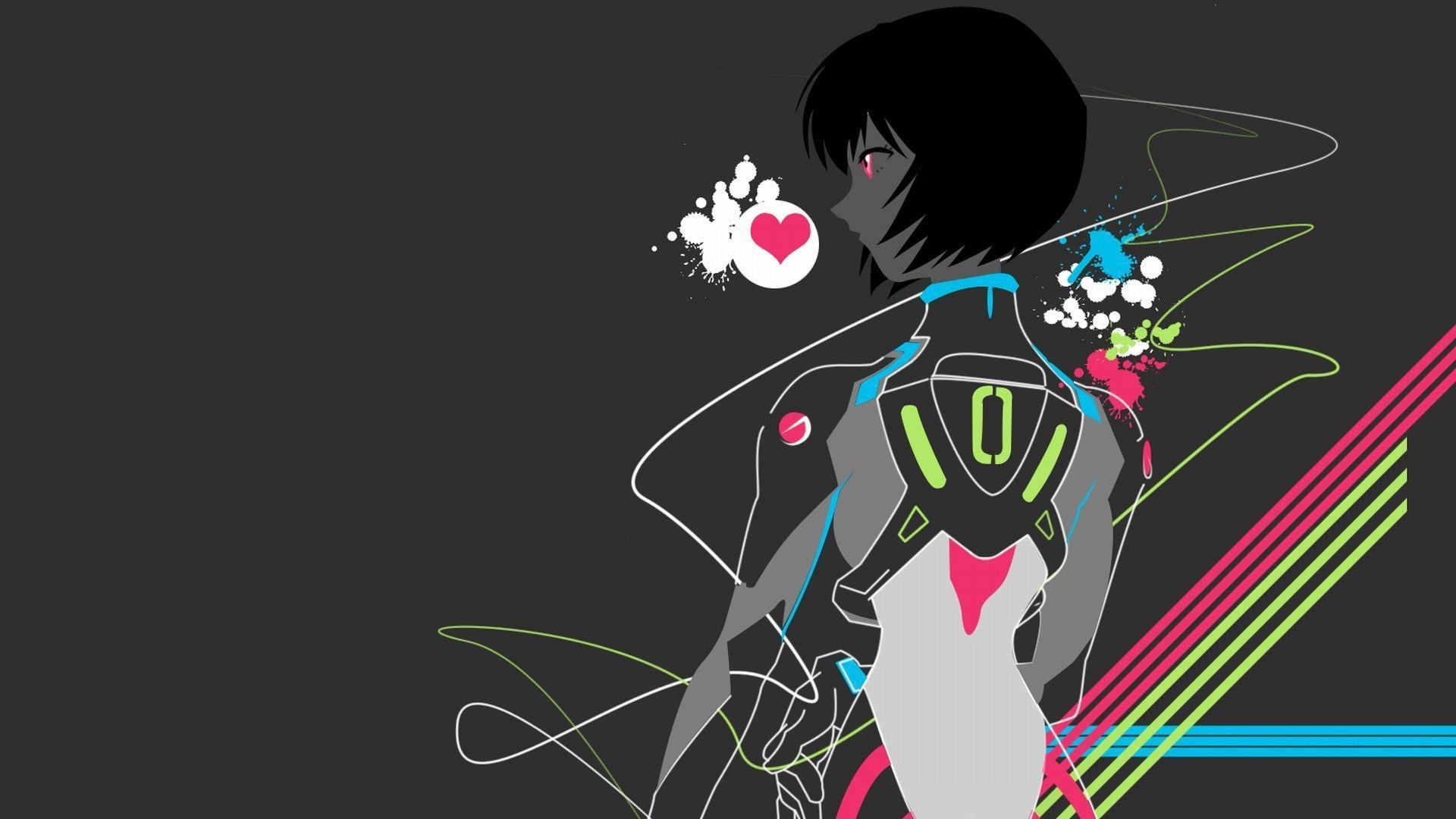 flowering plant, one person, headphones, side view, woman, colorful, creativity, exposure, black, illustration, wireless technology, flower, white, 1080P, HD Wallpaper