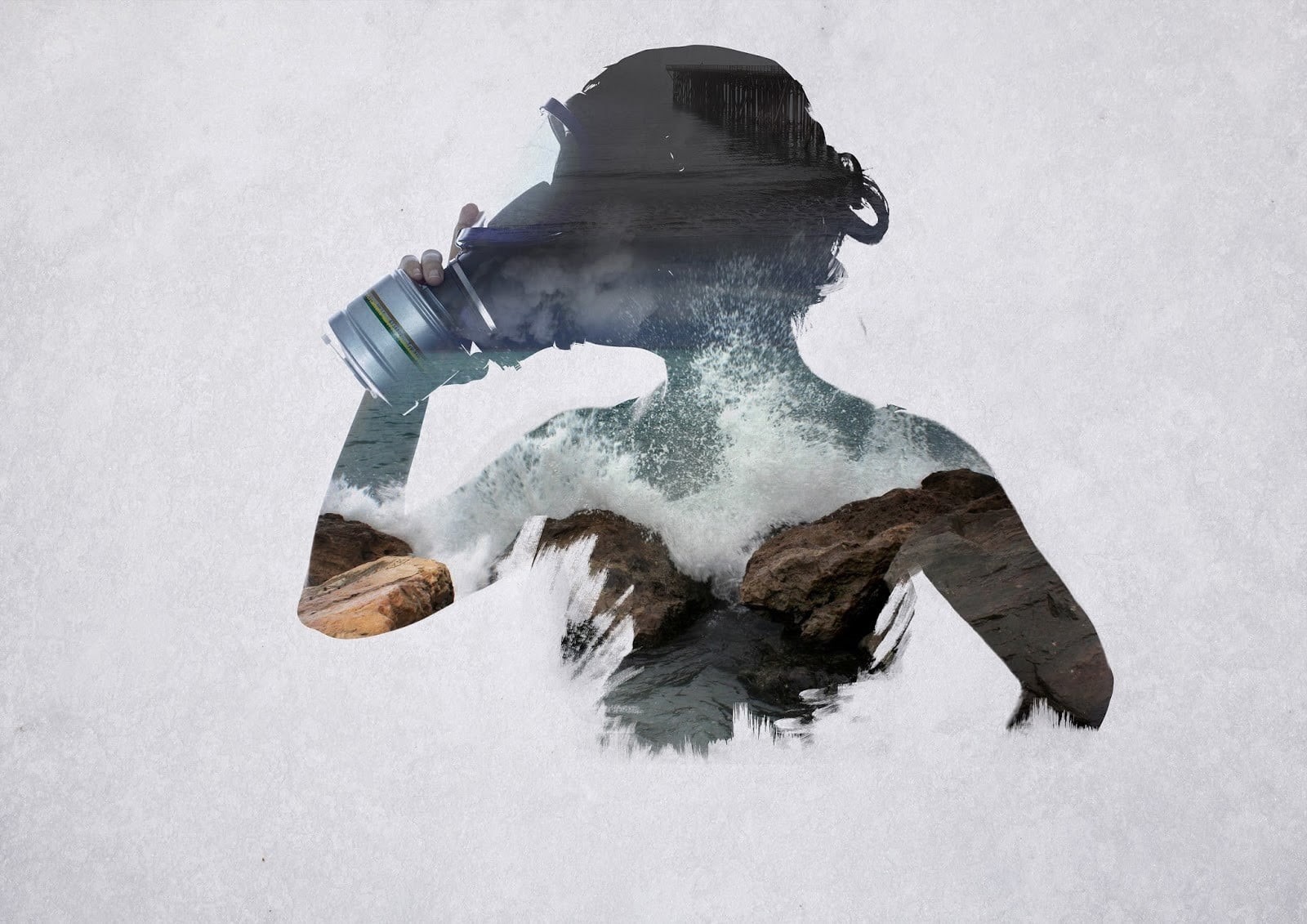 winter, flood, extreme weather, gas masks, women, frozen, people, 720P, nature, environment, cold temperature, breaking, ice, photo manipulation, day, HD Wallpaper