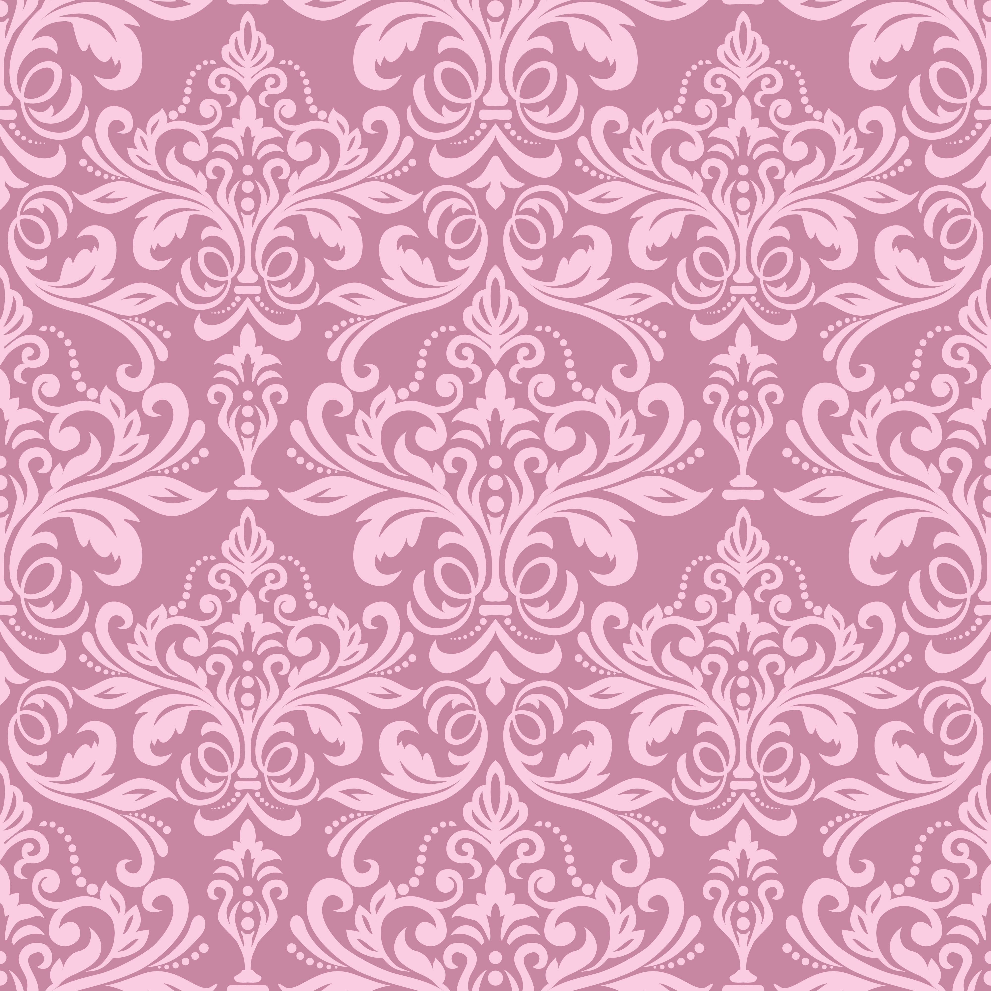 4K, classic, texture, vintage, seamless, pattern, pink, Phone HD Wallpaper