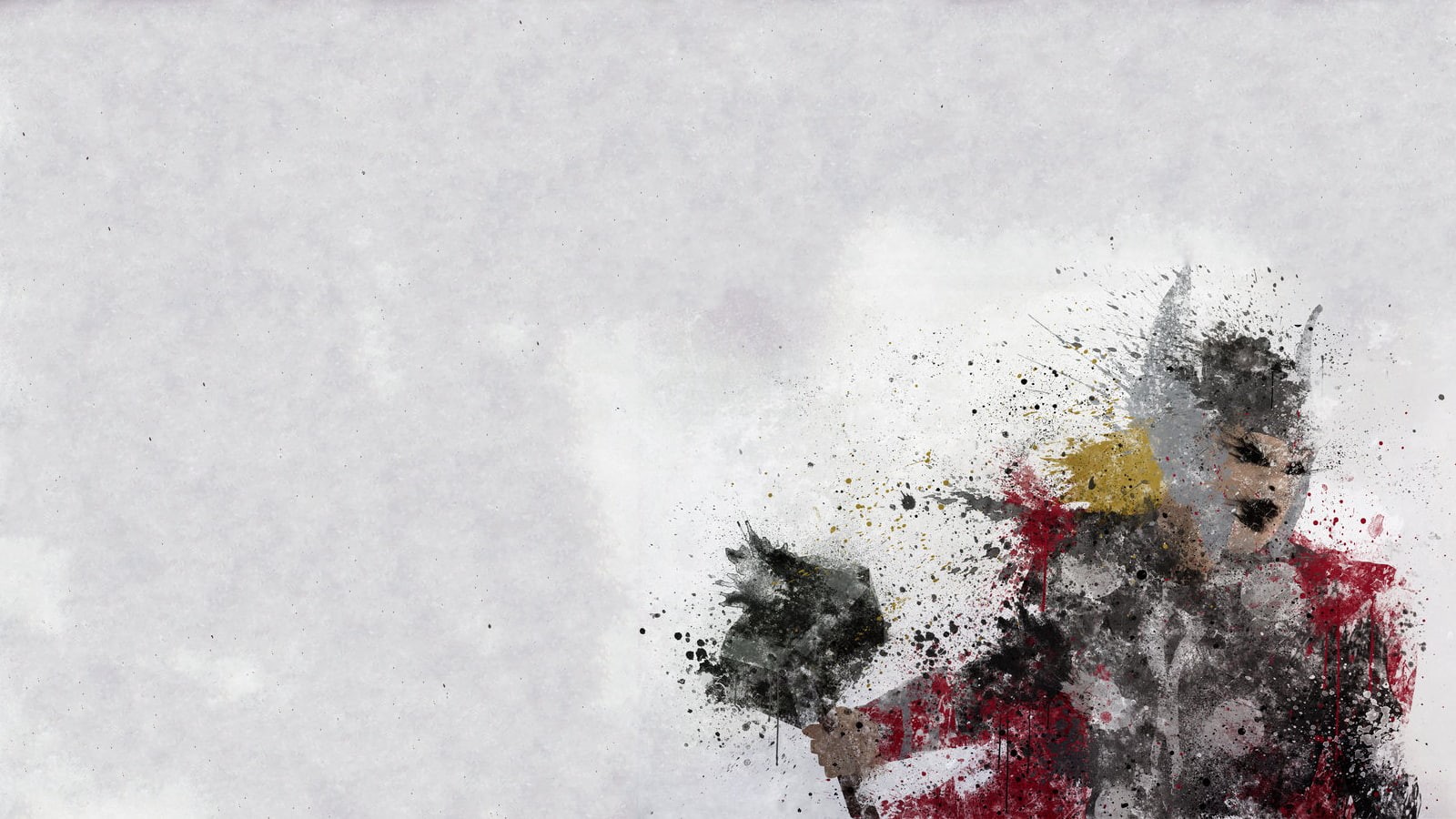 hd, marvel, thor, hammer, 720P, cartoon/comic, splatter, mjolnir, HD Wallpaper