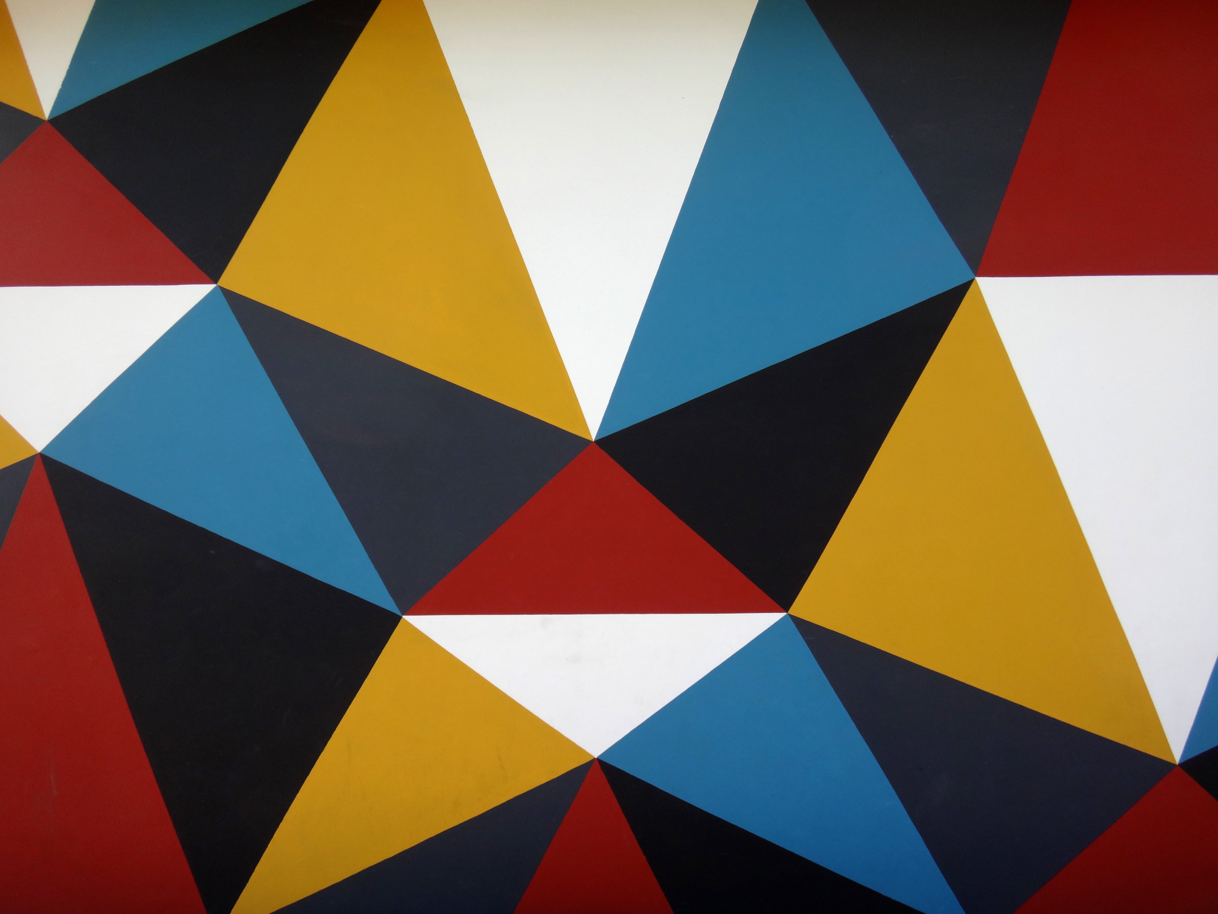 geometric, floor, hexagon, design, multi colored, colors, light - natural phenomenon, backgrounds, ornament, triangle shape, close-up, geometric shape, HD Wallpaper