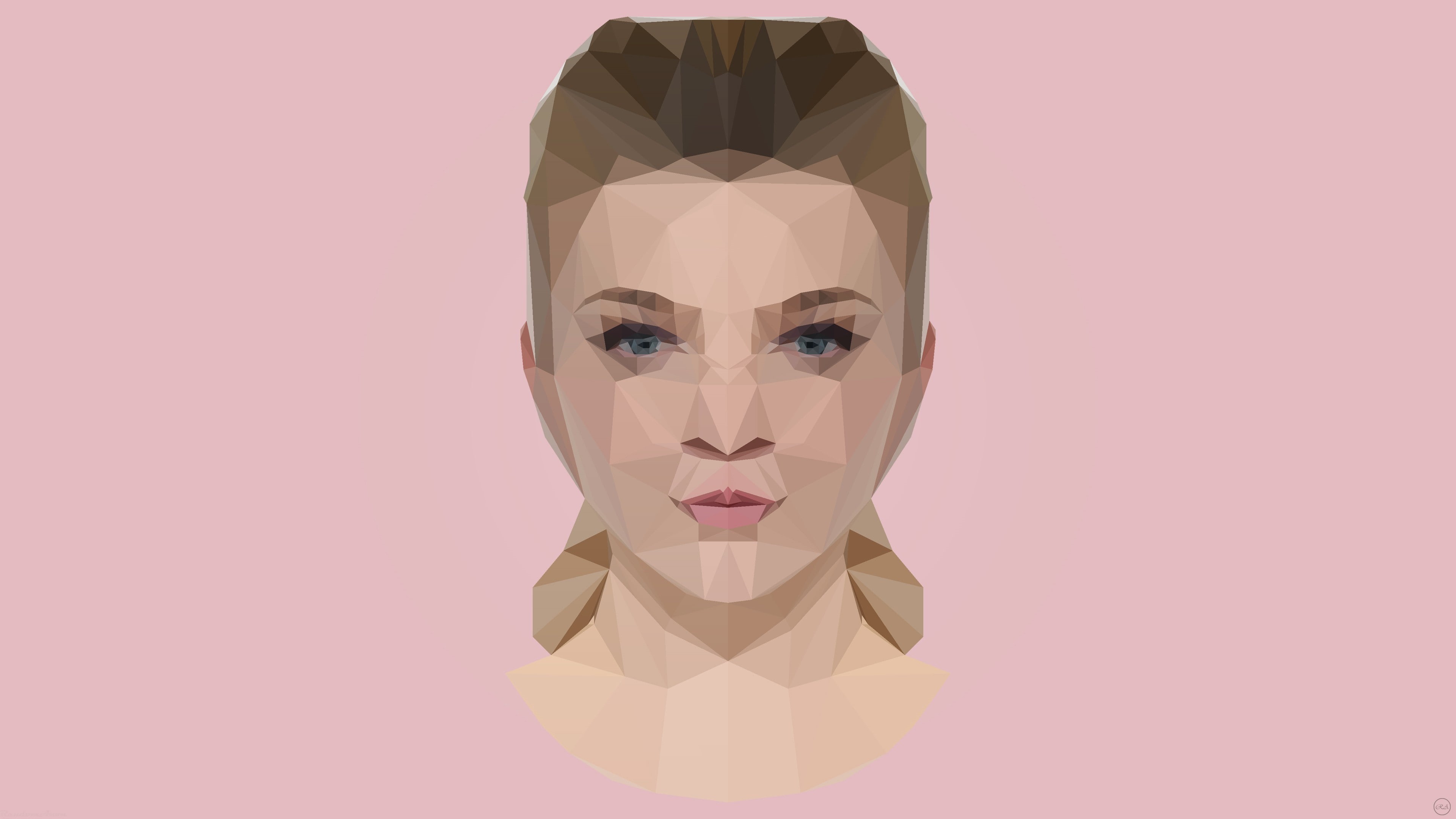 Natalie Dormer, natalie, 4K, polygon art, Dormer, minimalism, HD Wallpaper