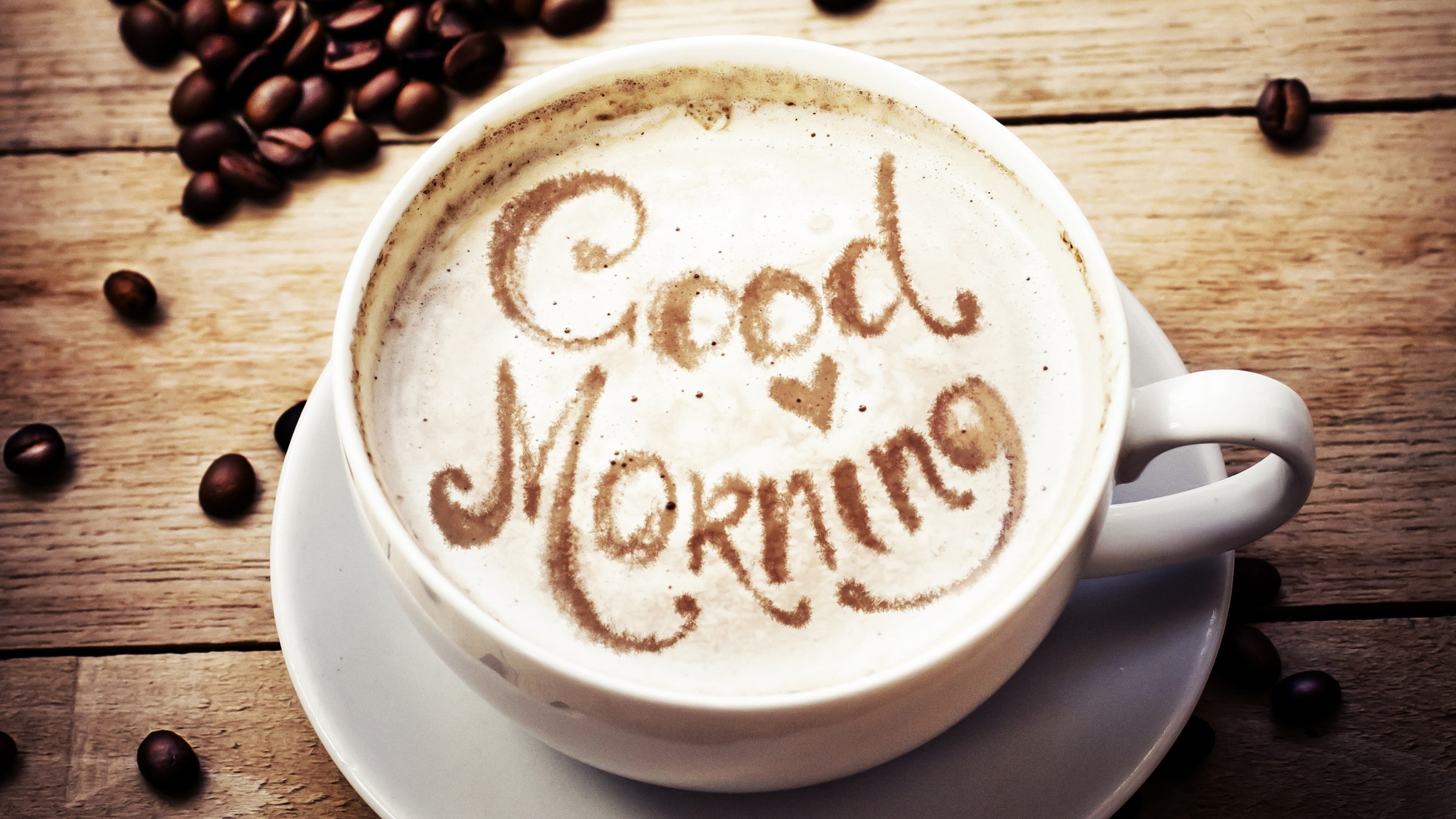 crockery, still life, cappuccino, refreshment, Good Morning, saucer, drink, Coffee, latte, table, close-up, coffee - drink, cup, indoors, food, food and drink, HD Wallpaper