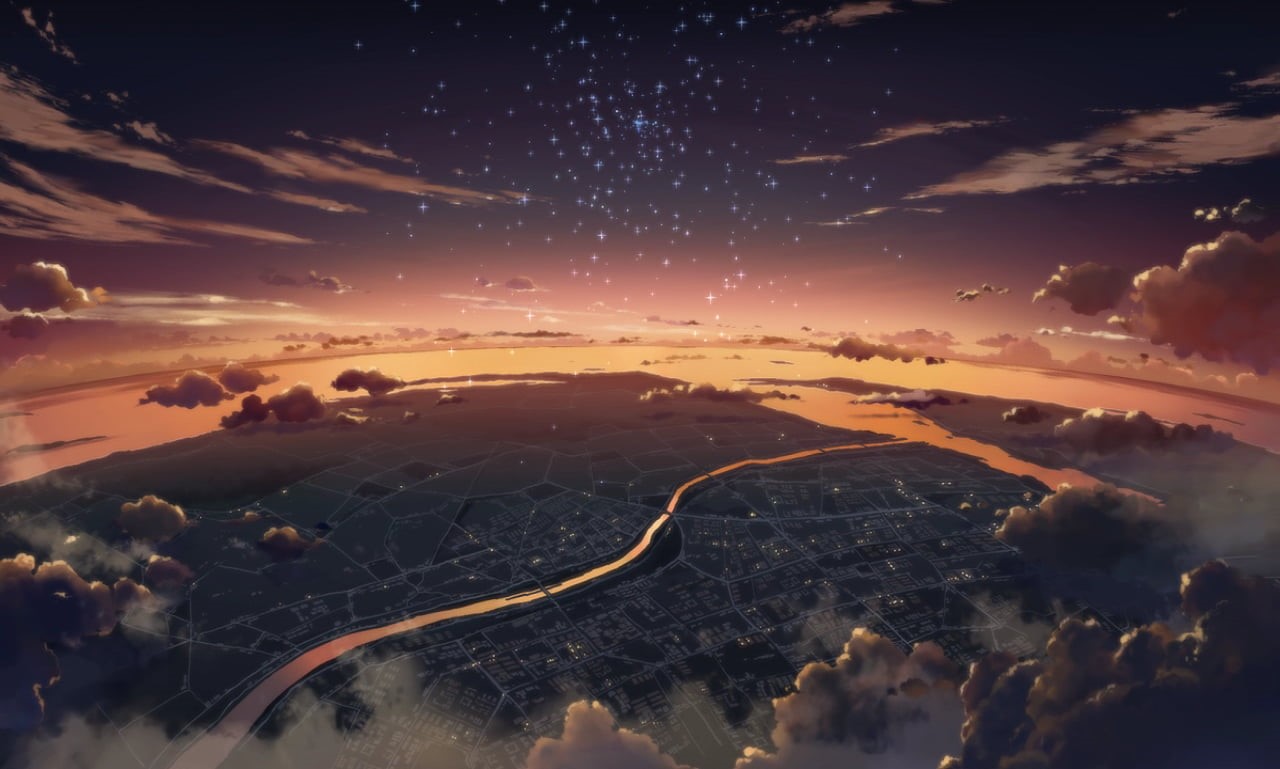 tranquil scene, cloud - sky, nature, environment, aerial view, 720P, space, beauty in nature, transportation, night, outdoors, no people, idyllic, HD Wallpaper