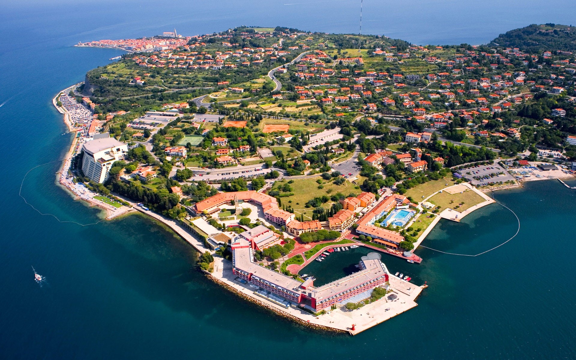 tourist, slovenia, 1080P, destination, portoro, summer, HD Wallpaper