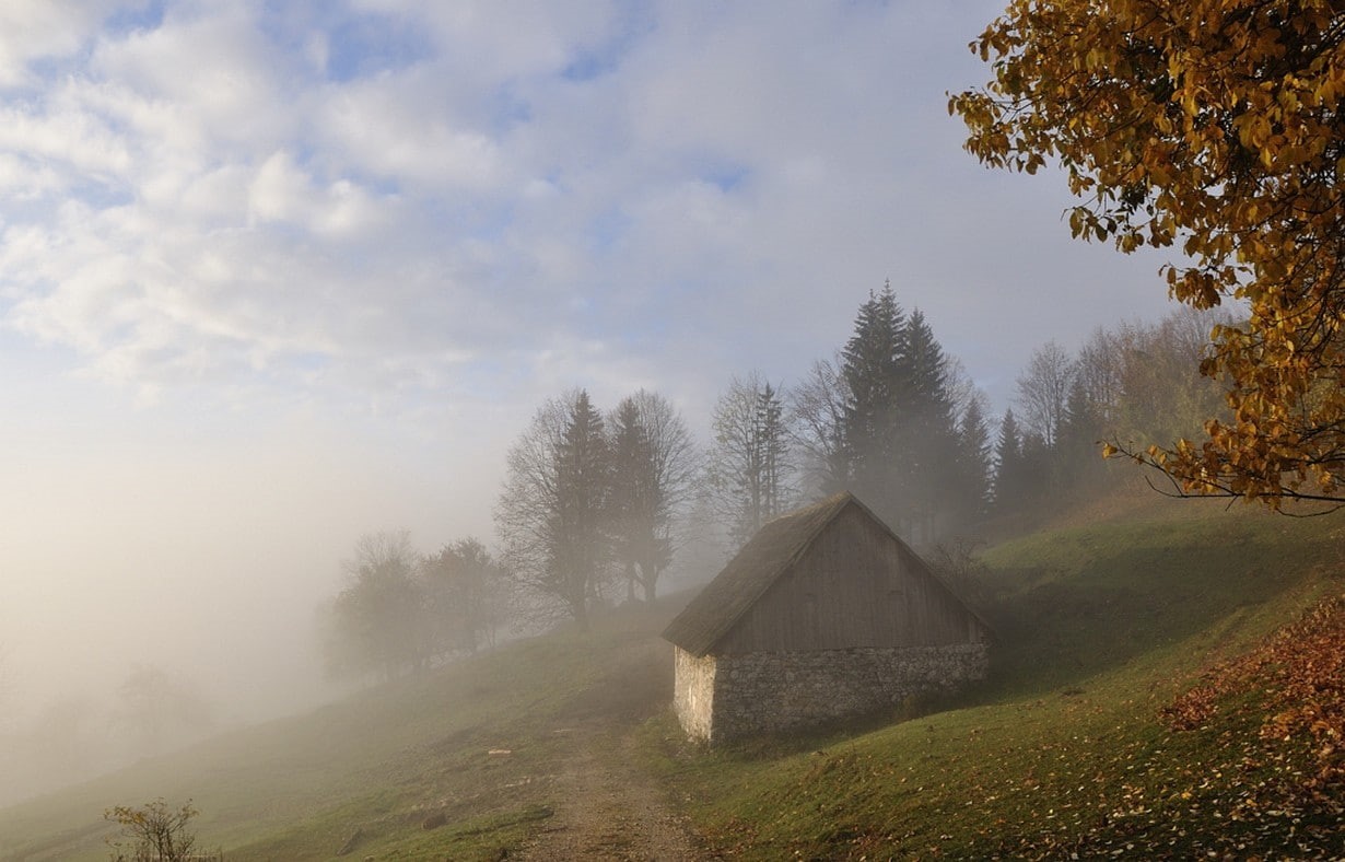 beauty in nature, morning, tranquility, no people, landscape, outdoors, tree, scenics - nature, land, Slovenia, photography, plant, architecture, field, HD Wallpaper