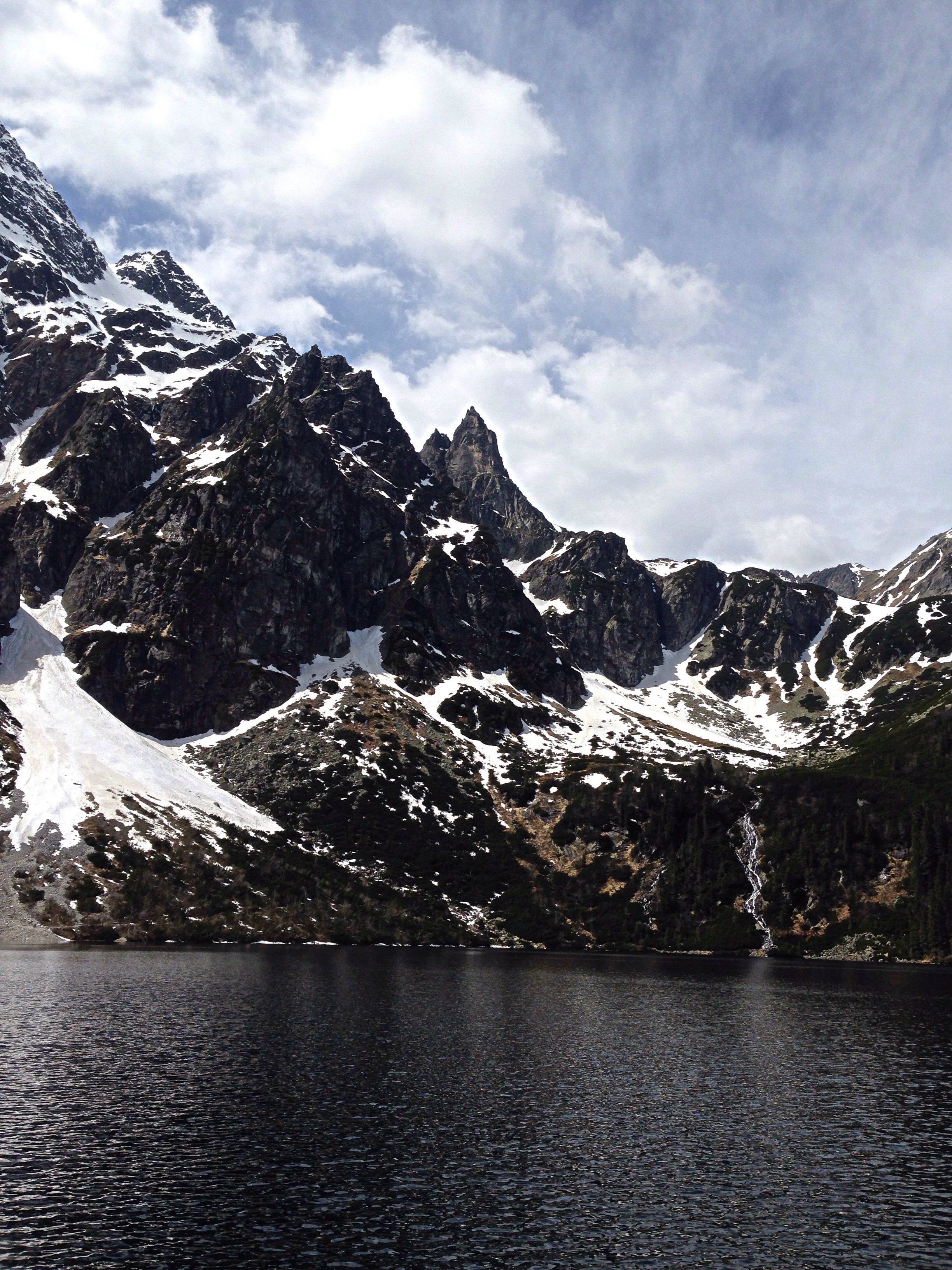cold temperature, scenics - nature, snow, tatry, hiking trails, tranquil scene, the national park, landscape, waterfront, day, morskie oko, water, poland, Phone HD Wallpaper