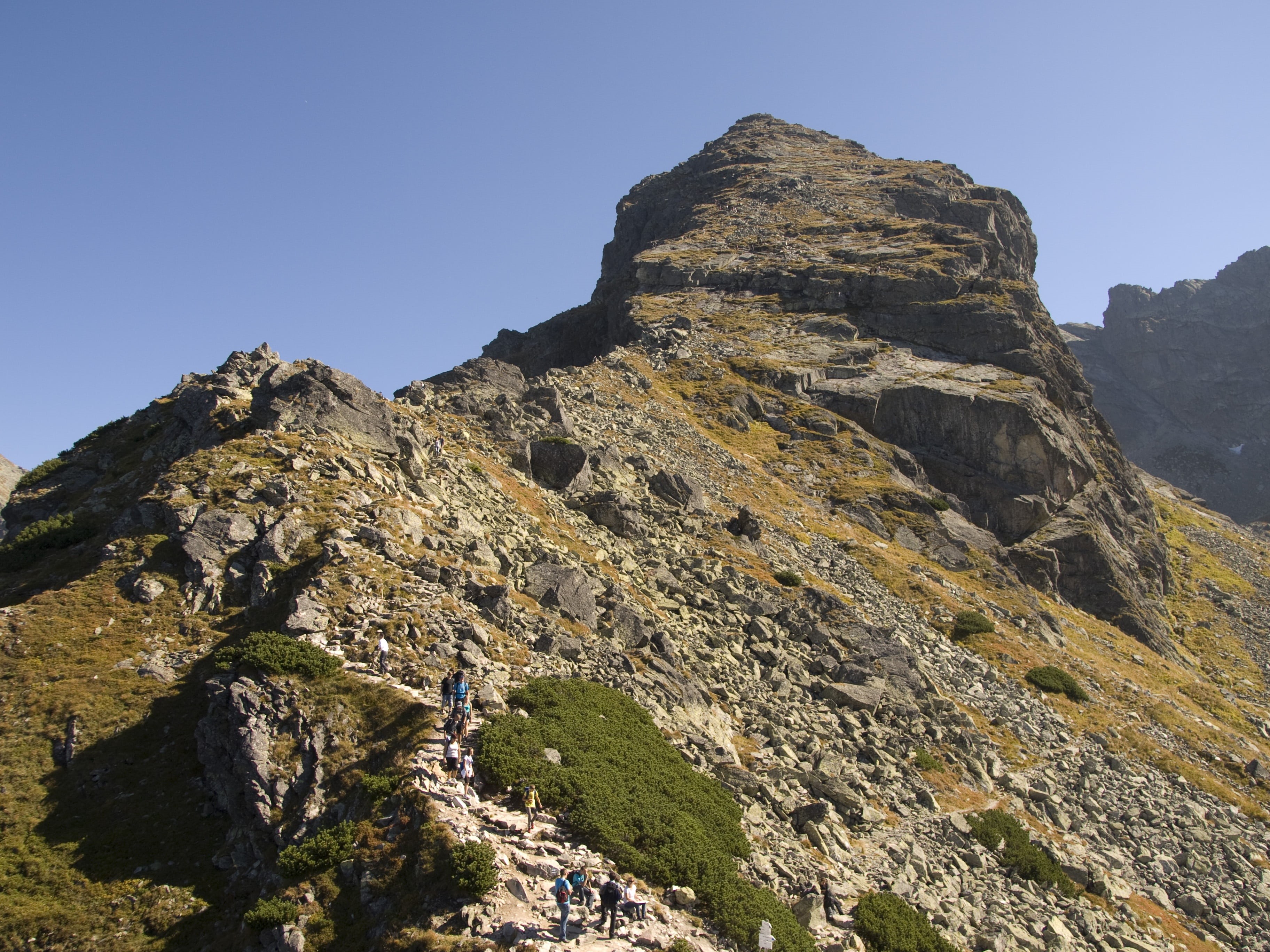 beauty in nature, formation, poland, clear sky, mountain peak, top view, no people, mountains, scenics - nature, rock formation, top, landscape, kościelec, HD Wallpaper