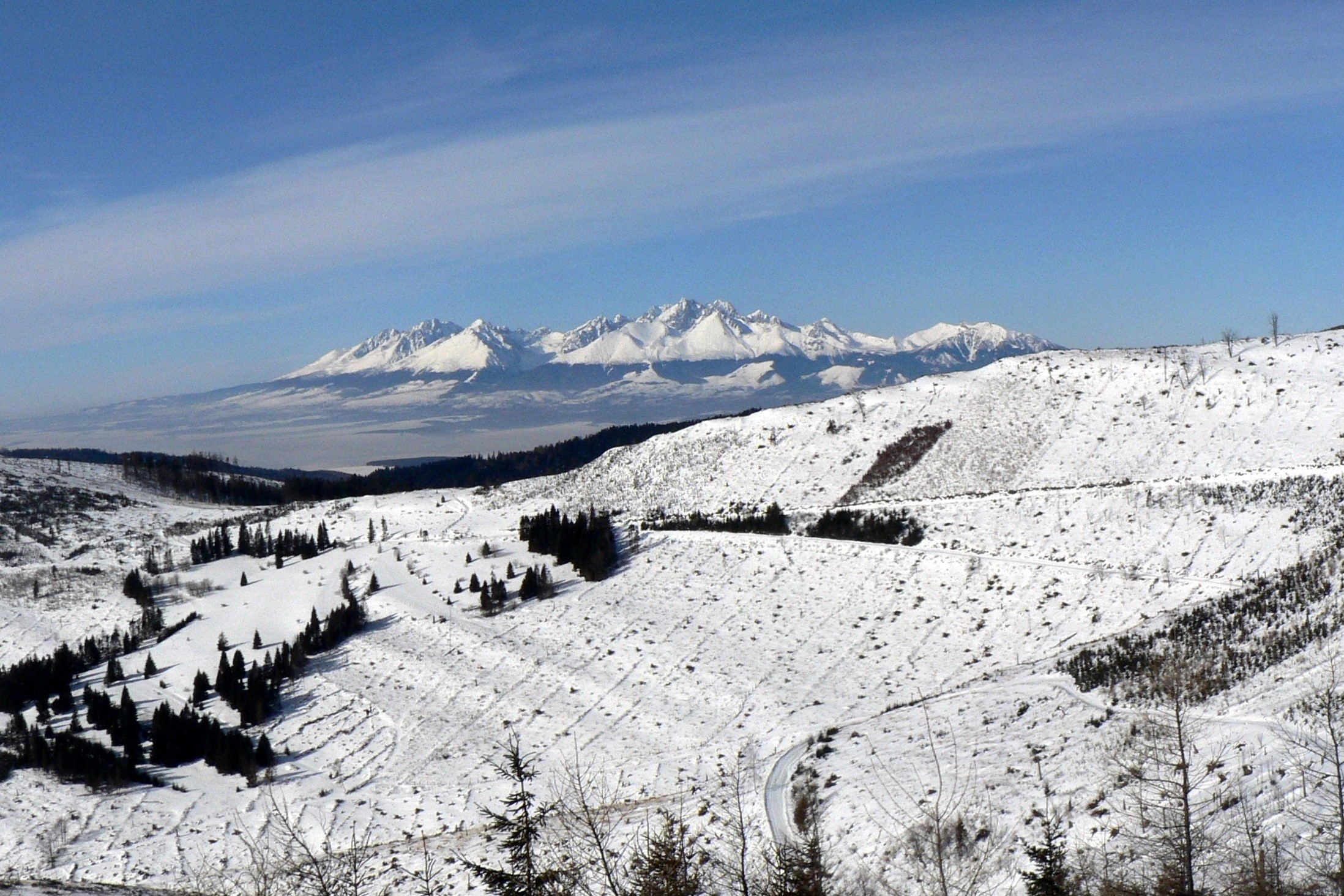 mountain range, country, beauty in nature, winter, covering, environment, tranquility, high tatras, cold temperature, nature, snow, day, snowcapped mountain, HD Wallpaper