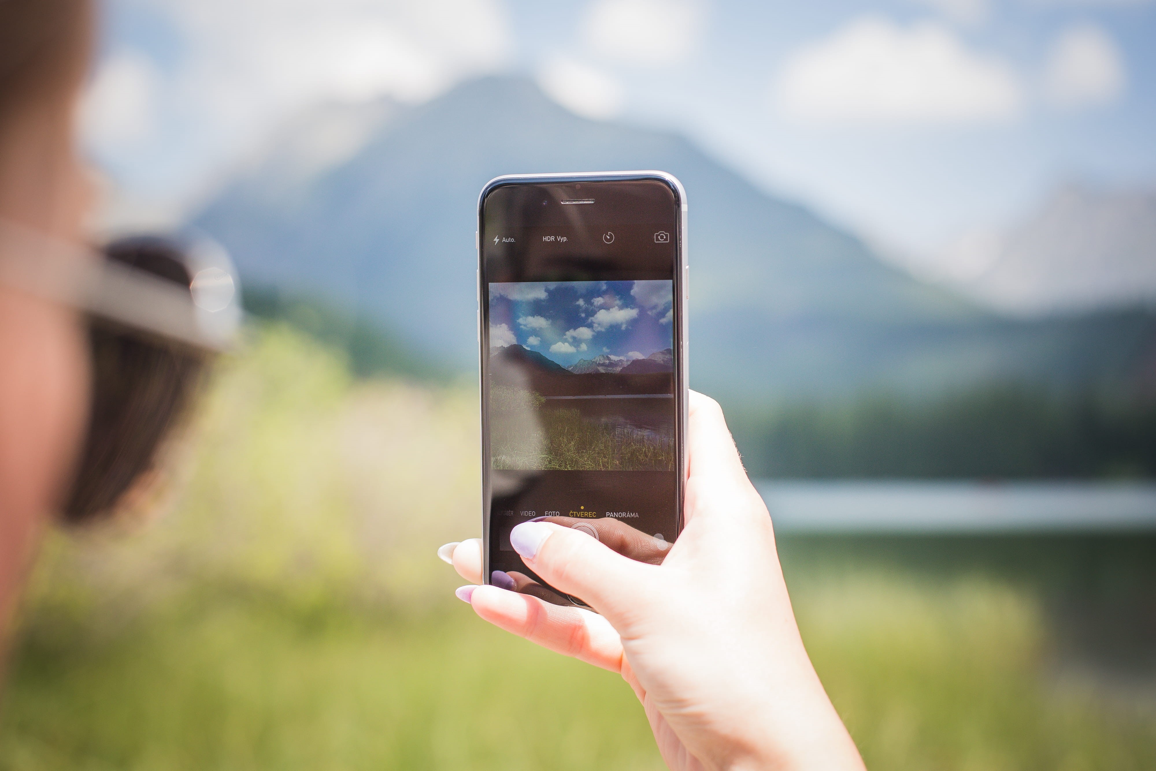 photography themes, hand, people, caucasian Ethnicity, day, wireless technology, photo messaging, communication, photographing, taking, Mountains, outdoors, HD Wallpaper