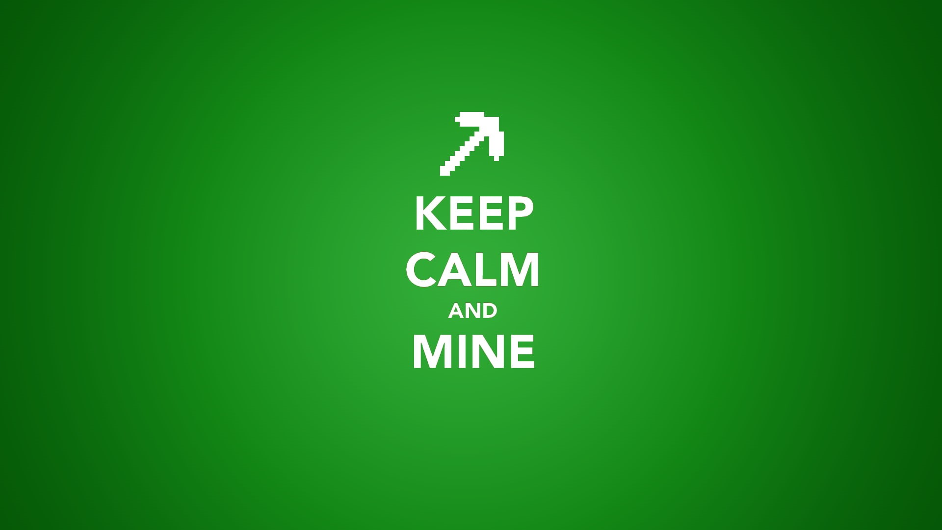 green, 1080P, Minecraft, Keep Calm and..., minimalism, video games, HD Wallpaper