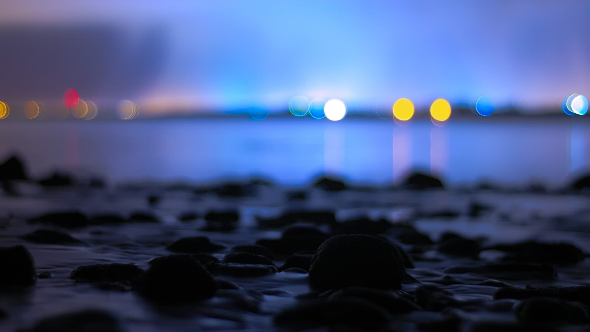 backgrounds, sunset, sky, scenics - nature, light - Natural Phenomenon, tranquil Scene, shiny, dark, night, 1080P, outdoors, beach, lighting equipment, HD Wallpaper
