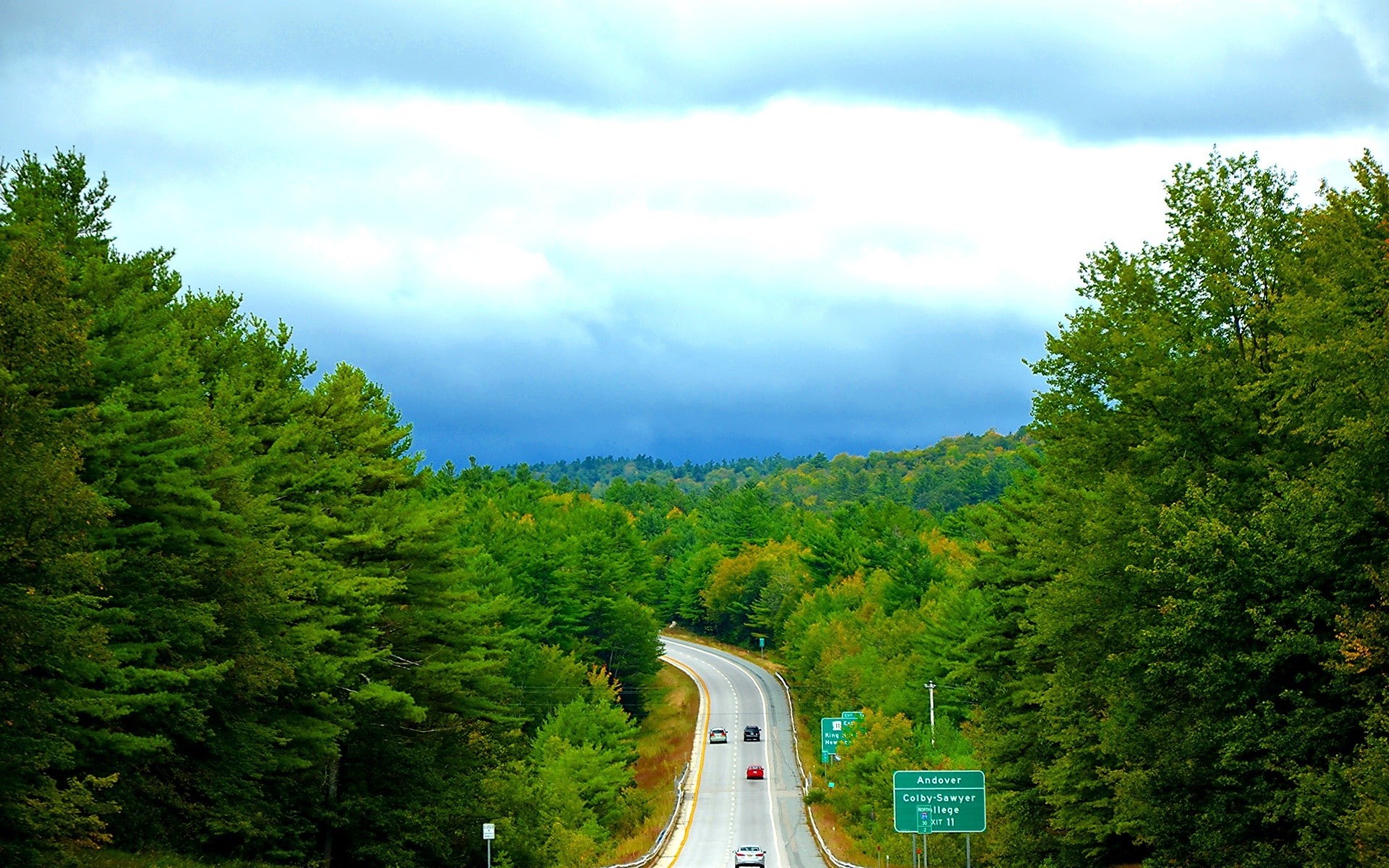 road, landscape, transportation, built structure, Vermont, no people, architecture, growth, road sign, plant, day, mode of transportation, tree, beauty in nature, HD Wallpaper