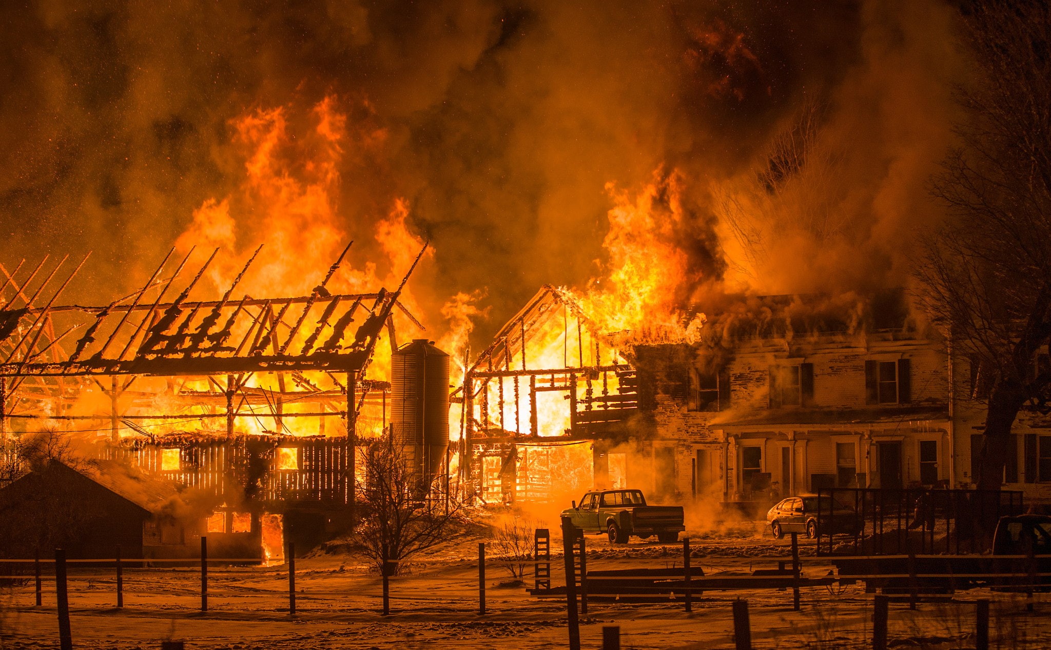 1080P, fire, Vermont, Mark Collier, 500px, HD Wallpaper