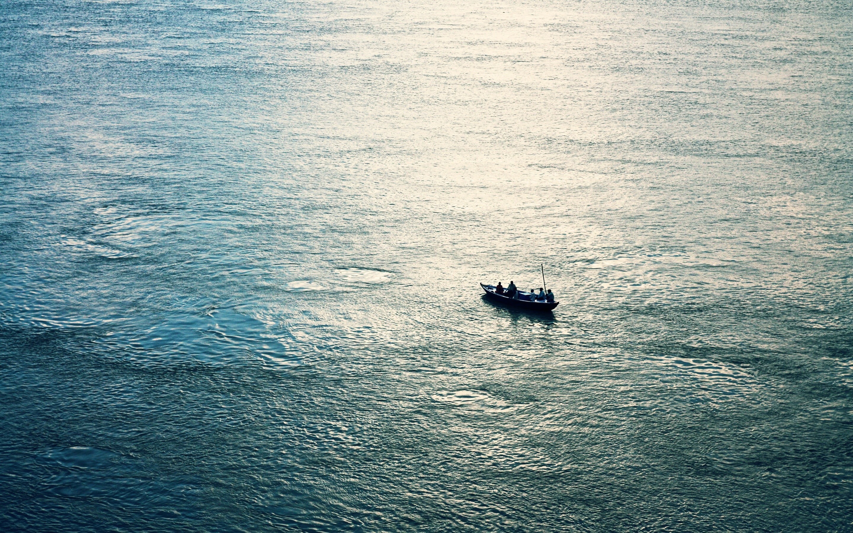 sea, transportation, high angle view, day, waterfront, scenics - nature, fisherman, nautical vessel, sailing, motion, nature, tranquility, boat, rippled, HD Wallpaper